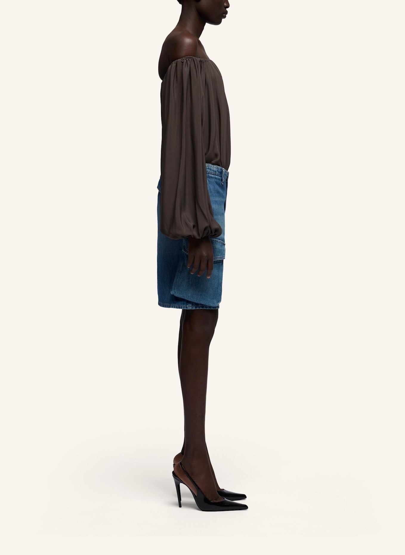 7 for all mankind Shorts CARGO LOLA: BLAU