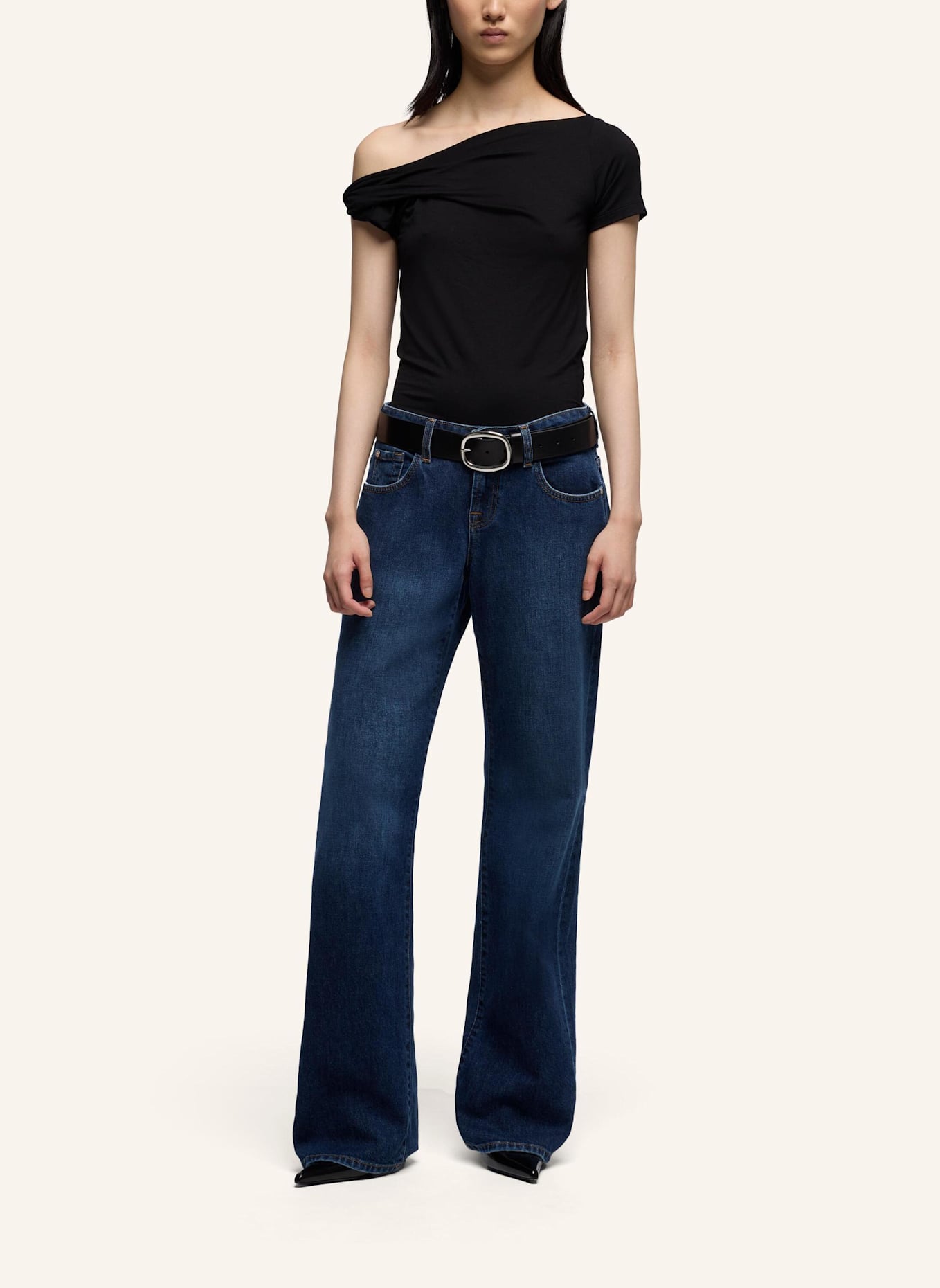 7 for all mankind LOW STRAIGHT Jeans, Straight Fit: BLUE