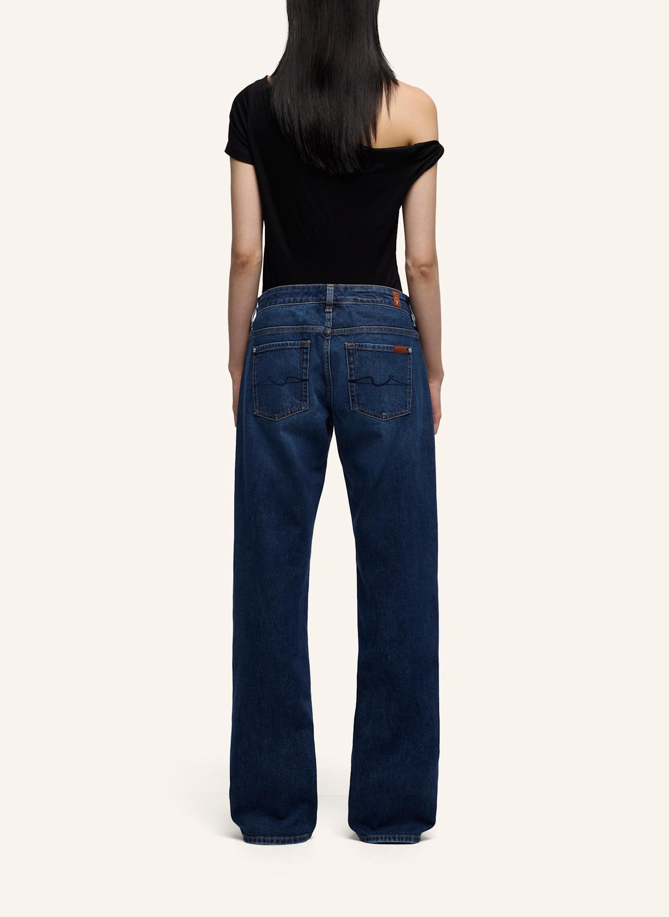 7 for all mankind LOW STRAIGHT Jeans, Straight Fit: BLUE