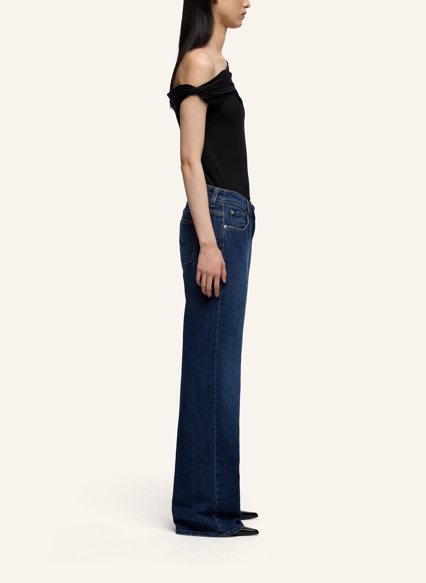 7 for all mankind LOW STRAIGHT Jeans, Straight Fit: BLUE