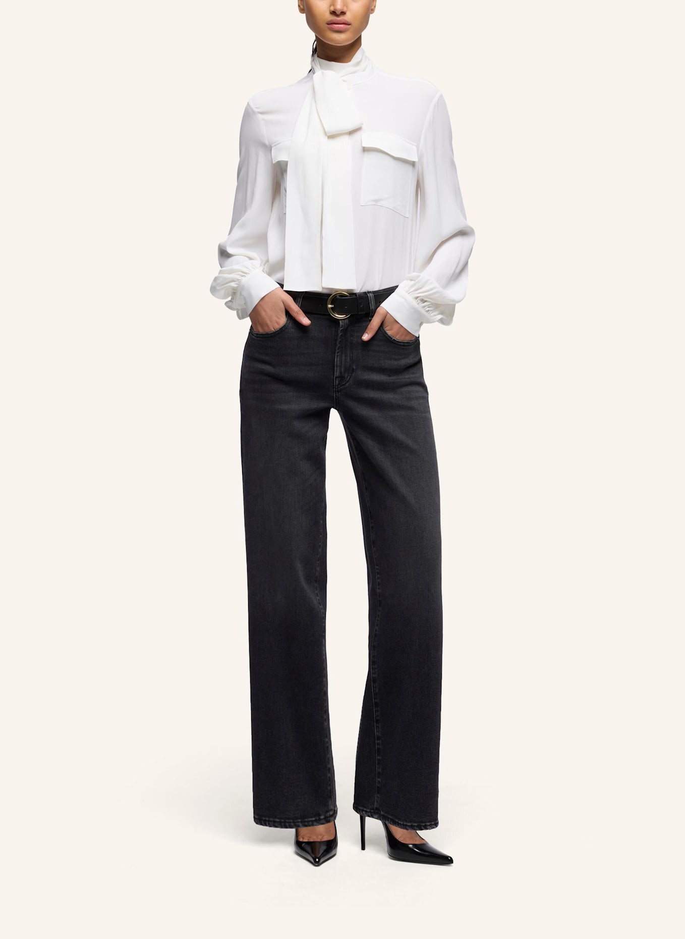 7 for all mankind Jeans STOVEPIPE STRAIGHT Straight Fit: SCHWARZ