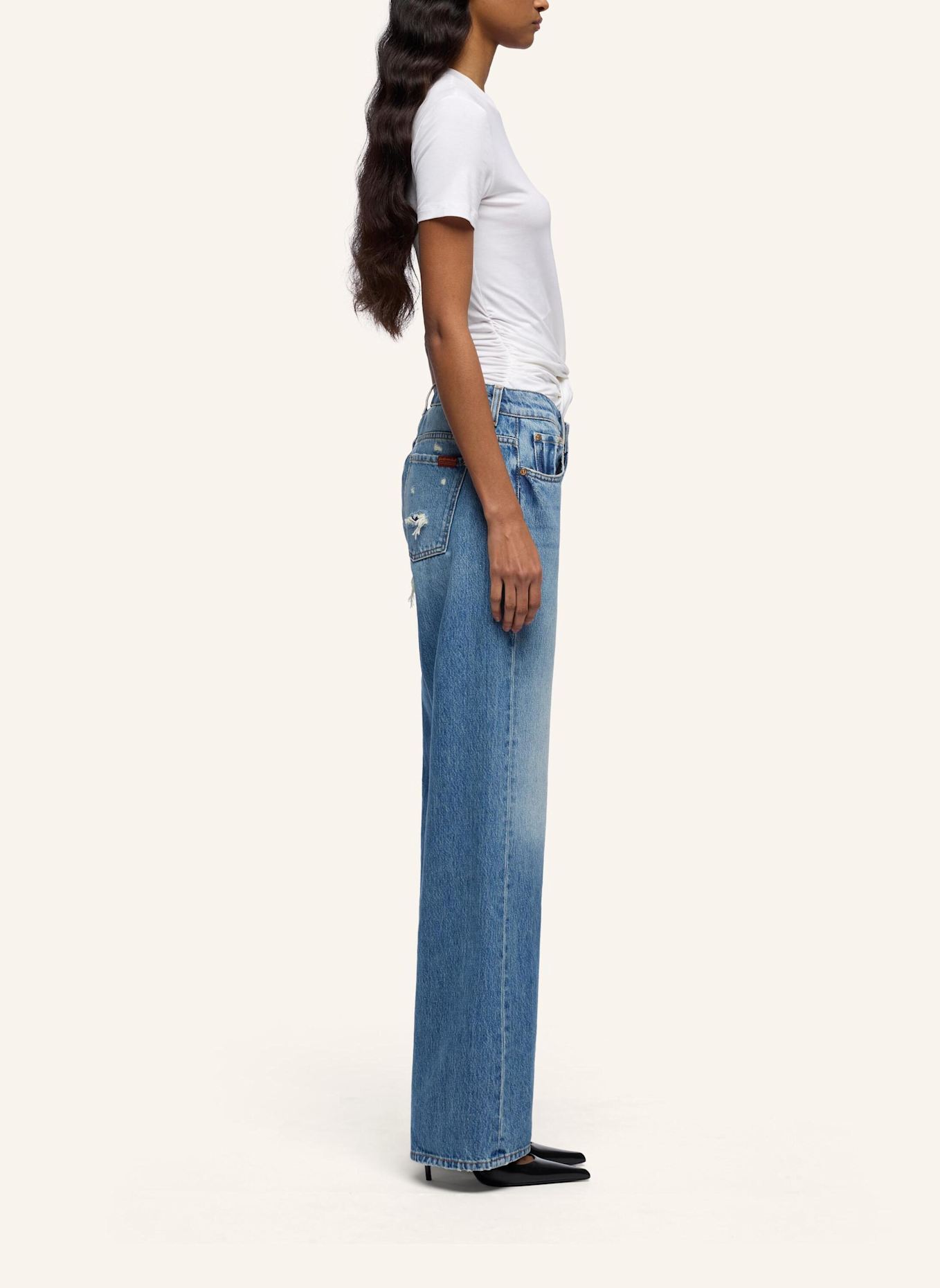 7 for all mankind Jeans LOW STRAIGHT Straight Fit: BLAU