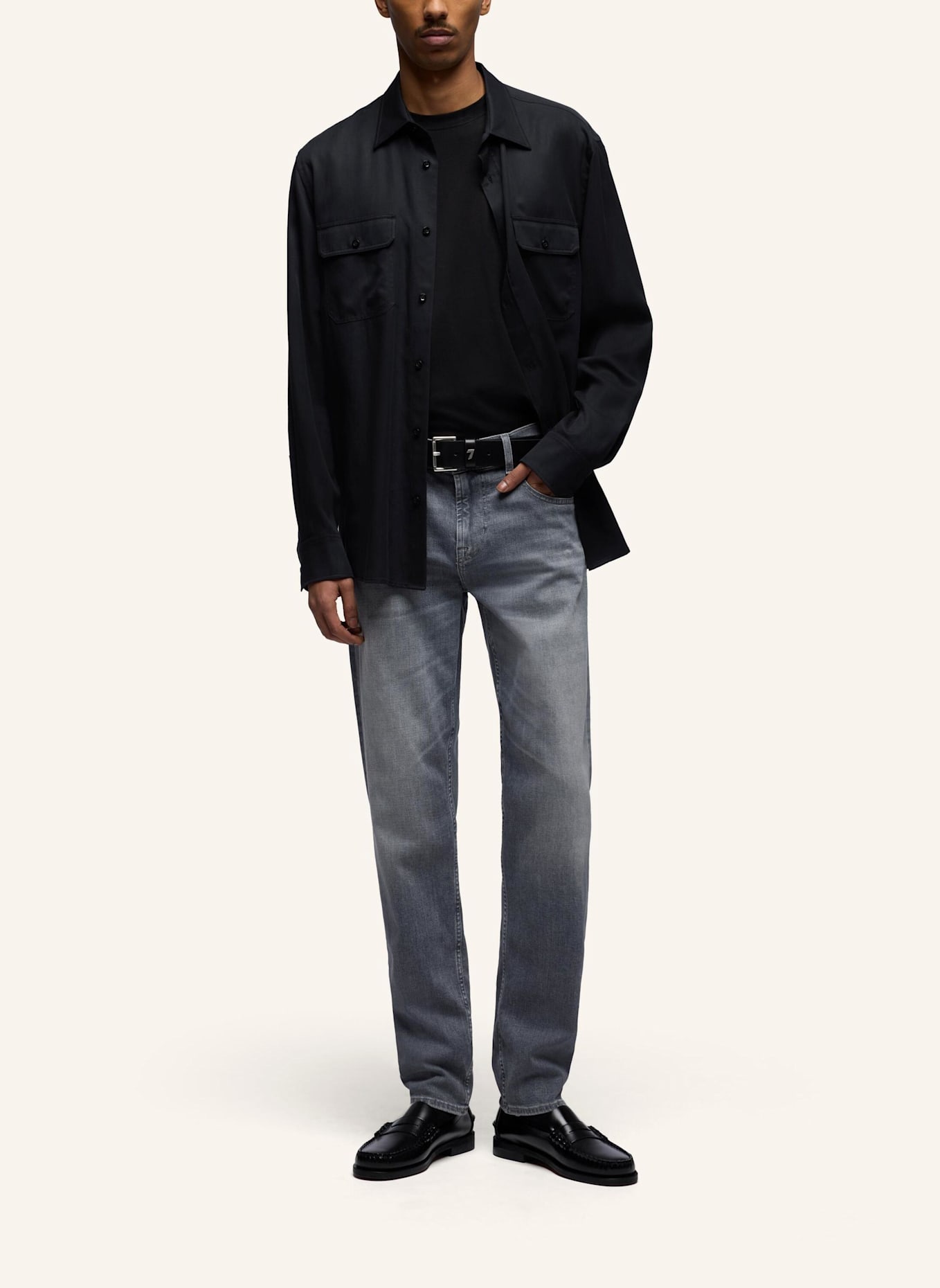 7 for all mankind Jeans SLIMMY TAPERED Skinny Fit: GRAU