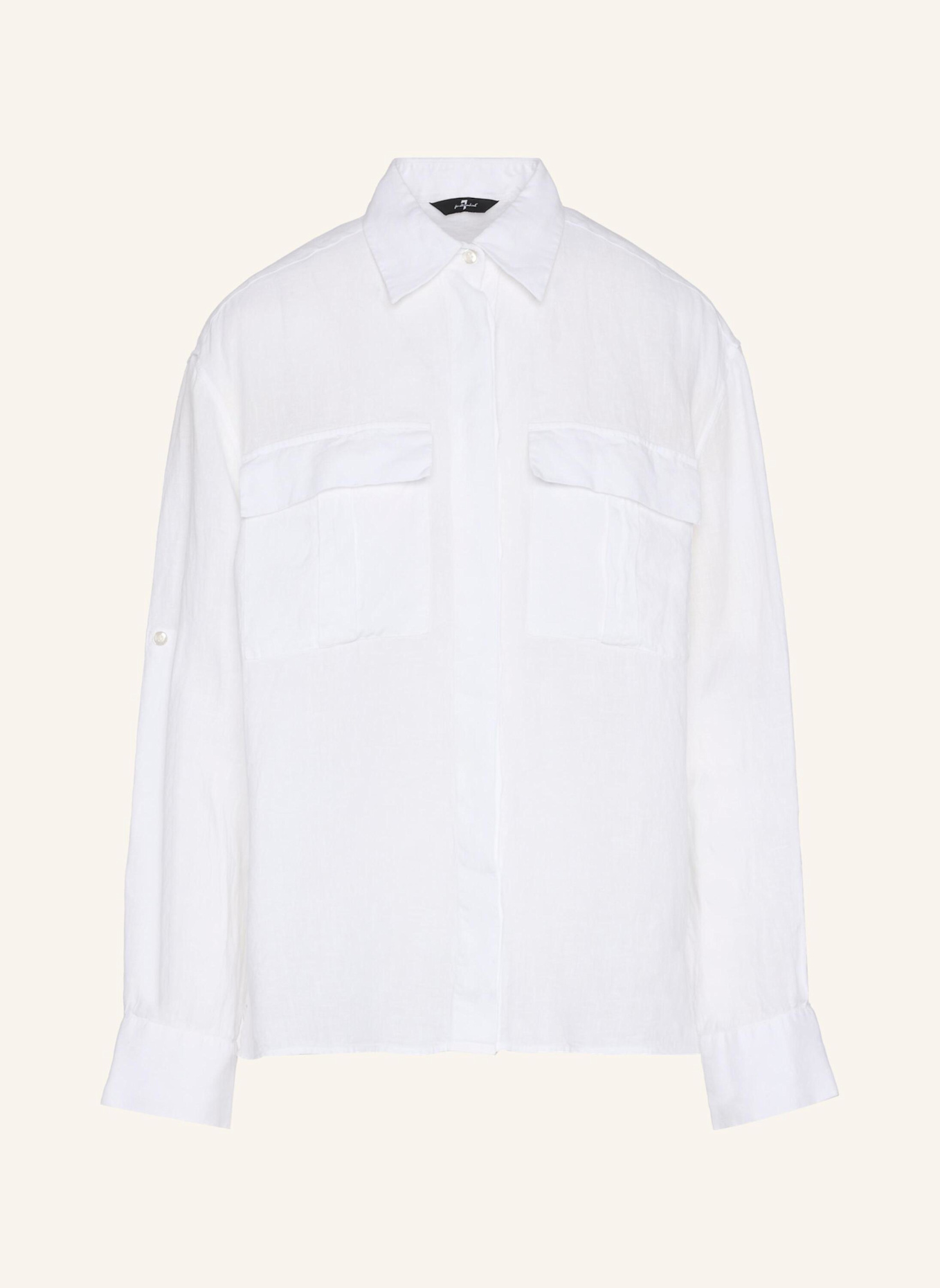 7 for all mankind Woven MILITARY SHIRT: WEISS