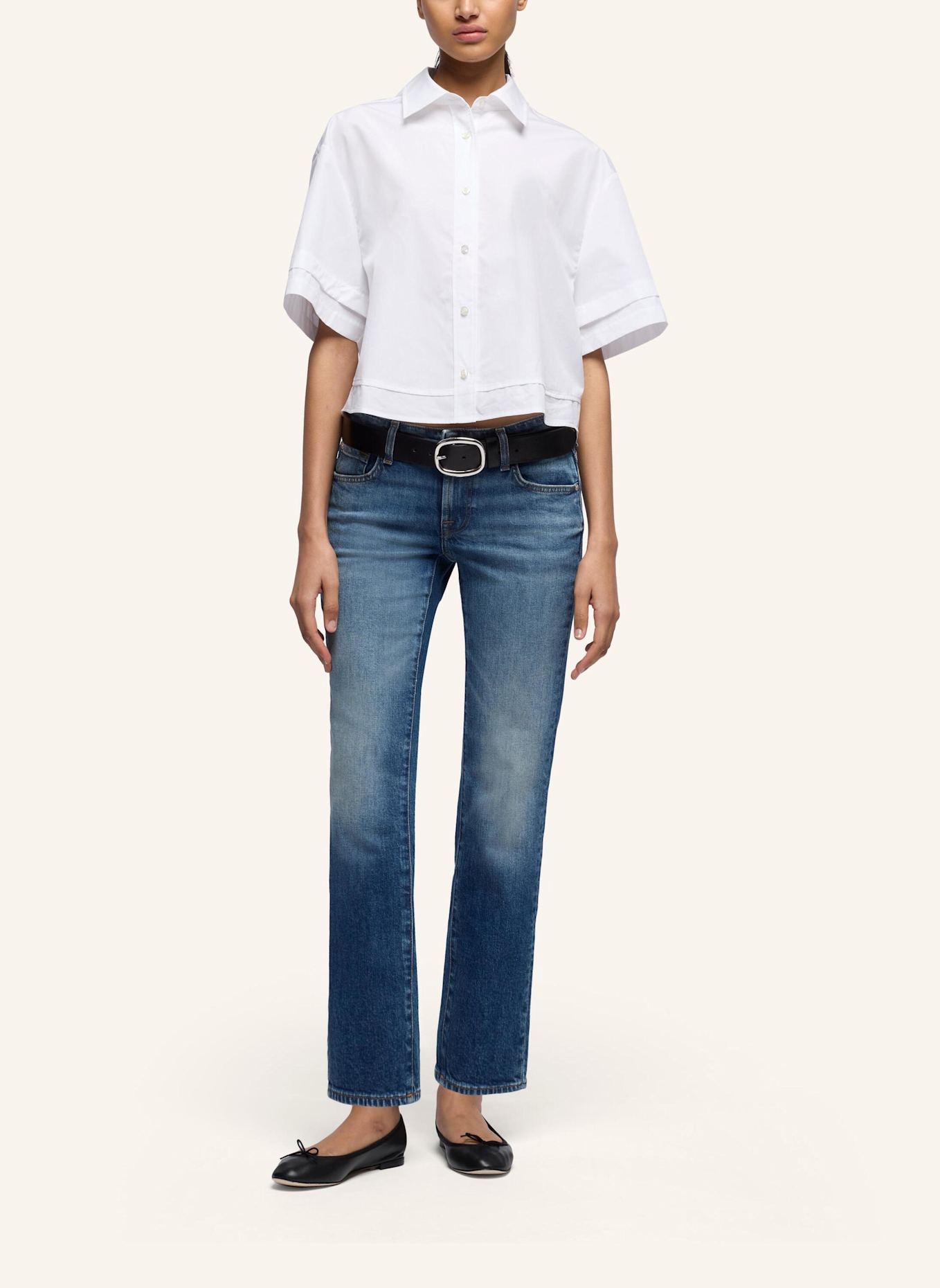 7 for all mankind Jeans LOW CIGARETTE Slim Fit: BLAU