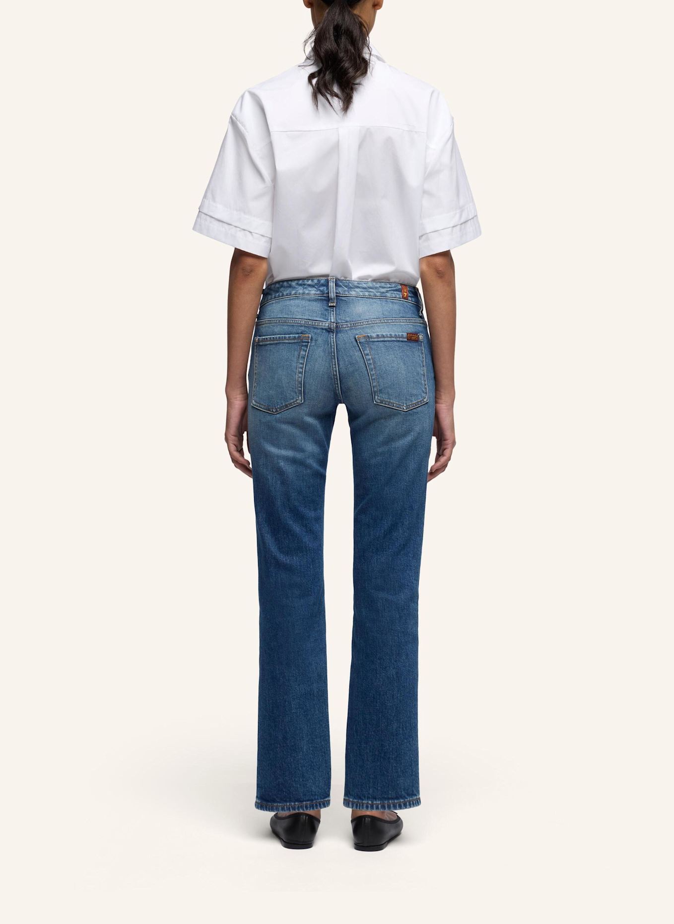 7 for all mankind Jeans LOW CIGARETTE Slim Fit: BLAU