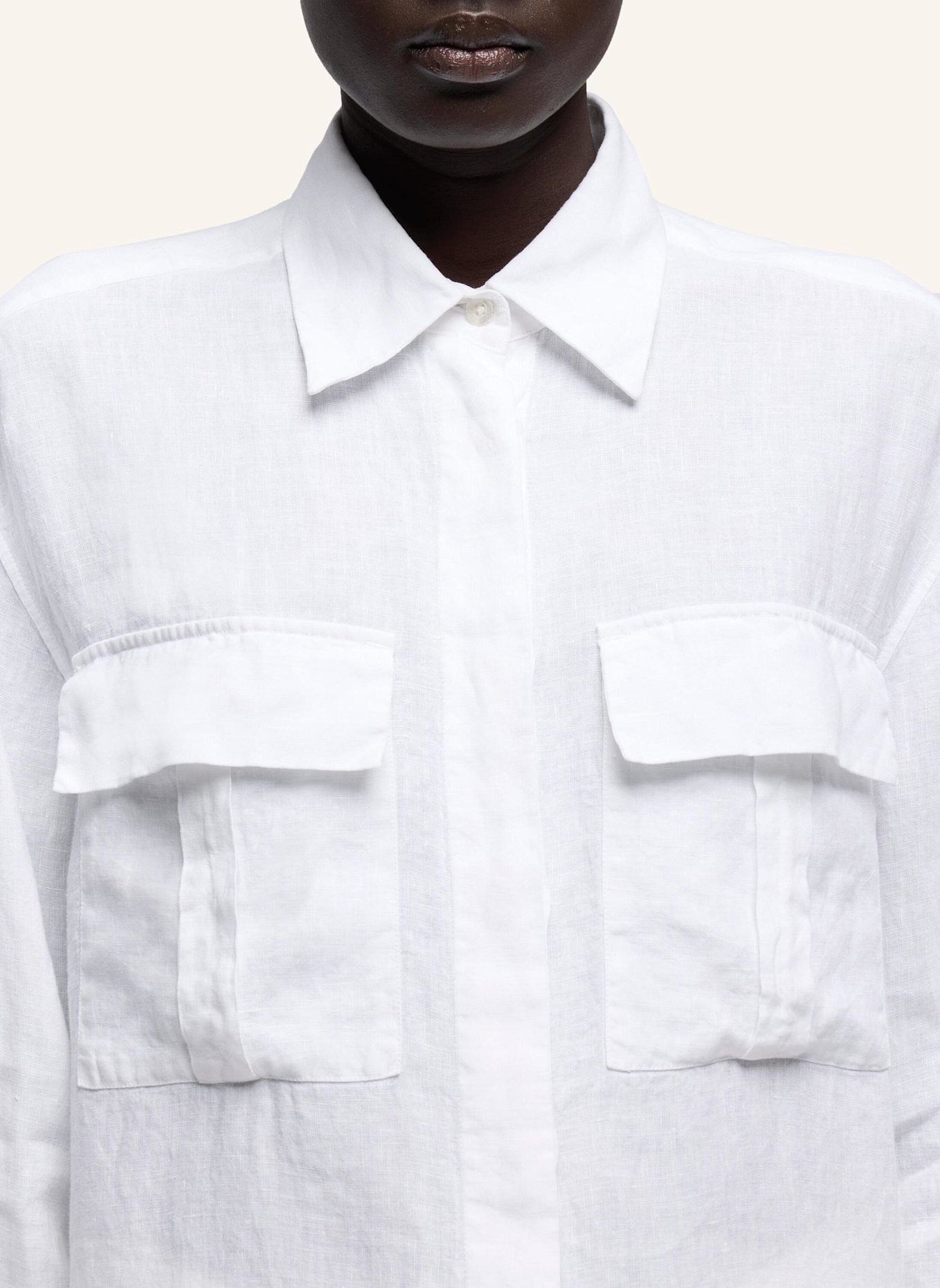 7 for all mankind Woven MILITARY SHIRT: WEISS