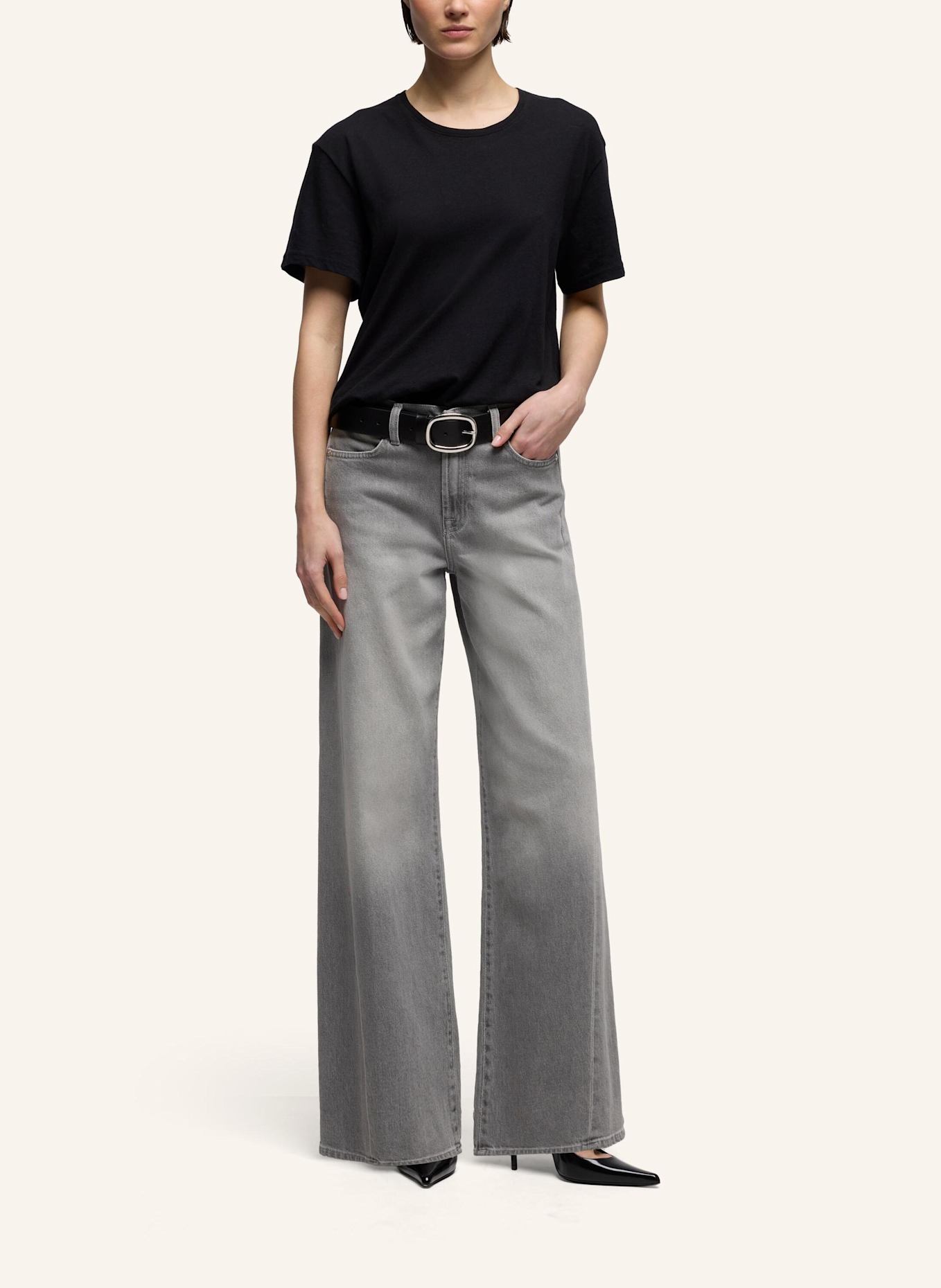 7 for all mankind Jeans LOTTA TAILORLESS Wide Leg Fit: GRAU