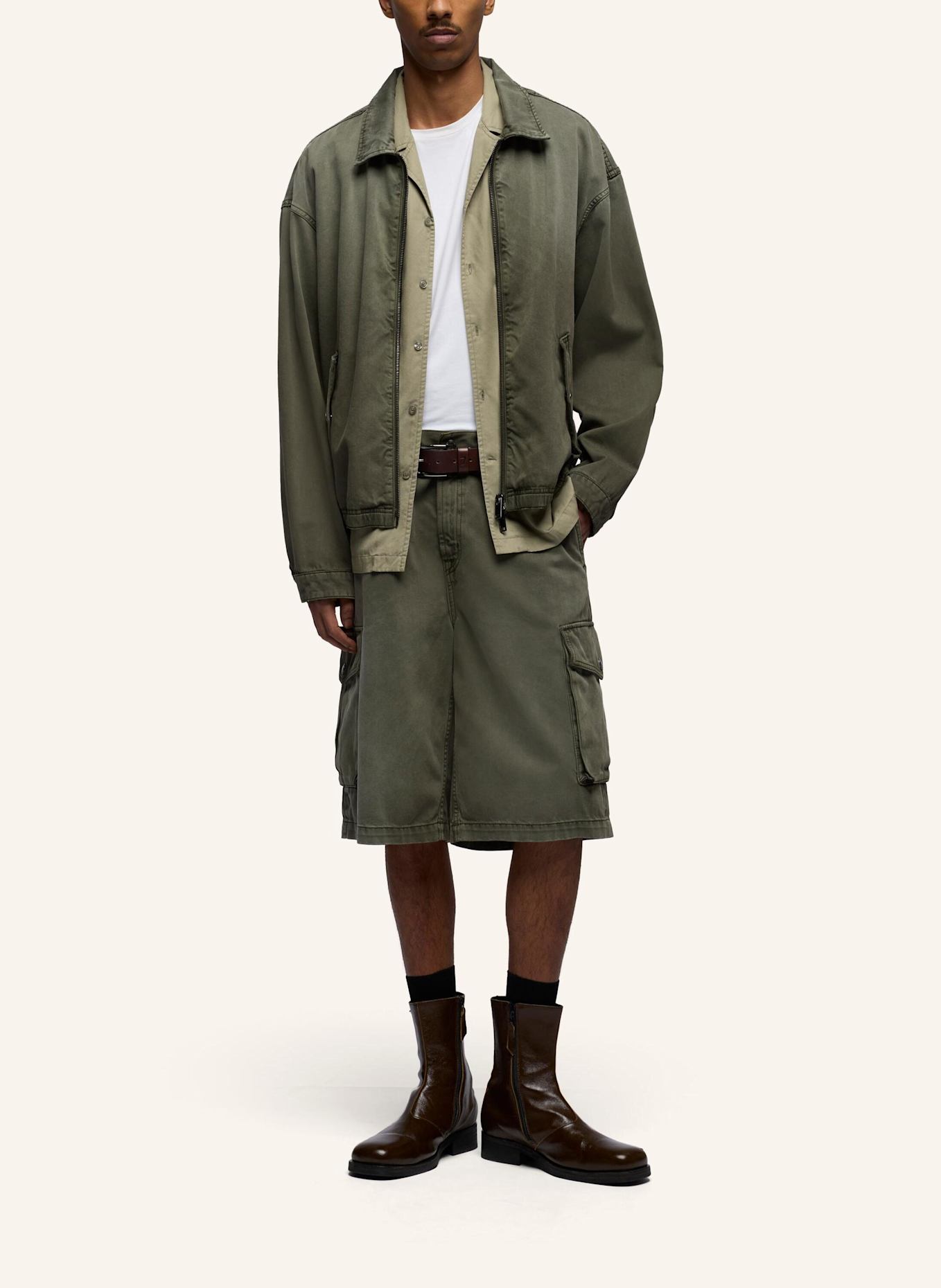 7 for all mankind Denim AVIATOR JACKET: GRÜN