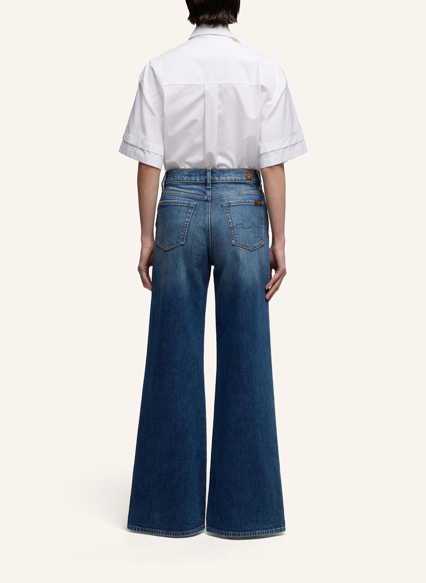 7 for all mankind Jeans LOTTA TAILORLESS met wijde pijpen: BLAUW