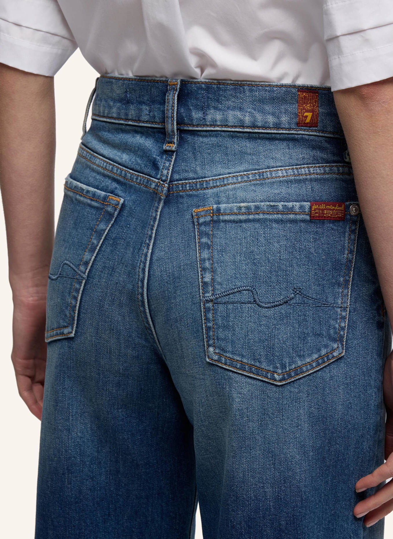 7 for all mankind Jeans LOTTA TAILORLESS met wijde pijpen: BLAUW