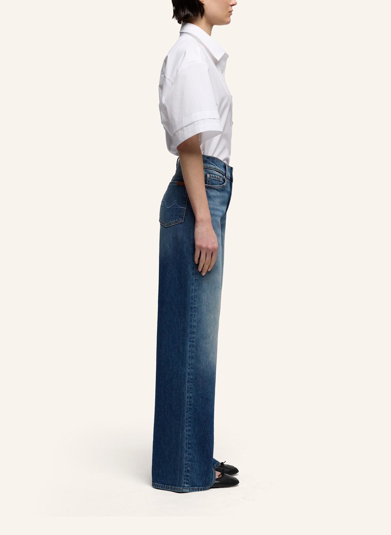 7 for all mankind Jeans LOTTA TAILORLESS met wijde pijpen: BLAUW