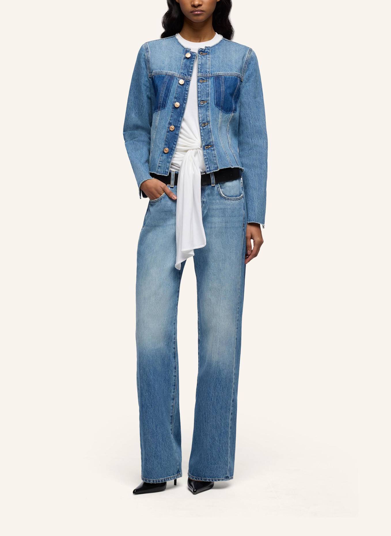 7 for all mankind Denim VICKY JACKET: BLAU