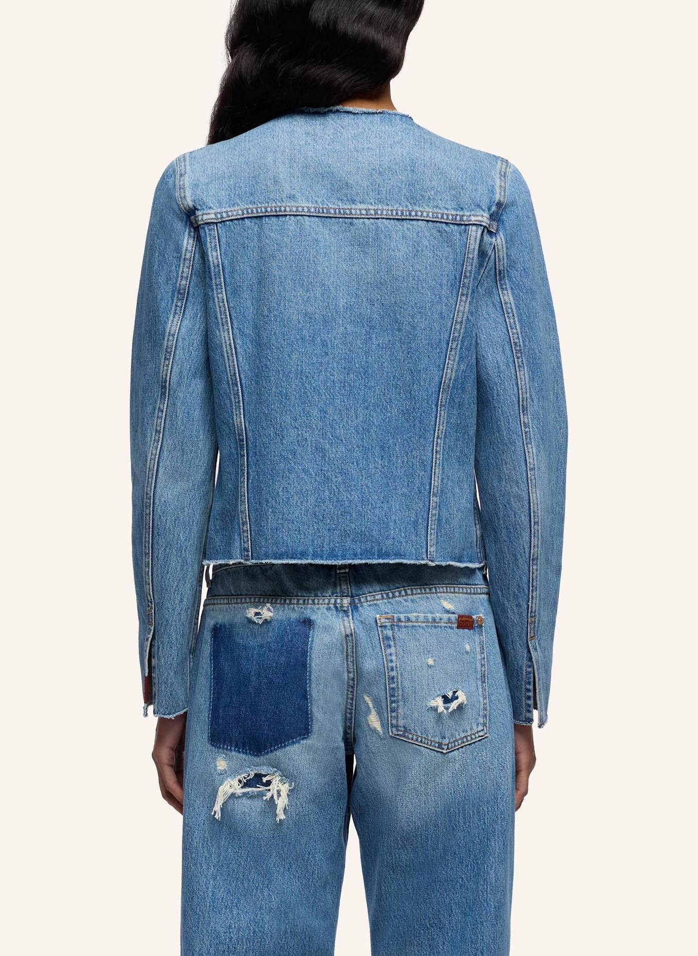 7 for all mankind Denim VICKY JACKET: BLAU