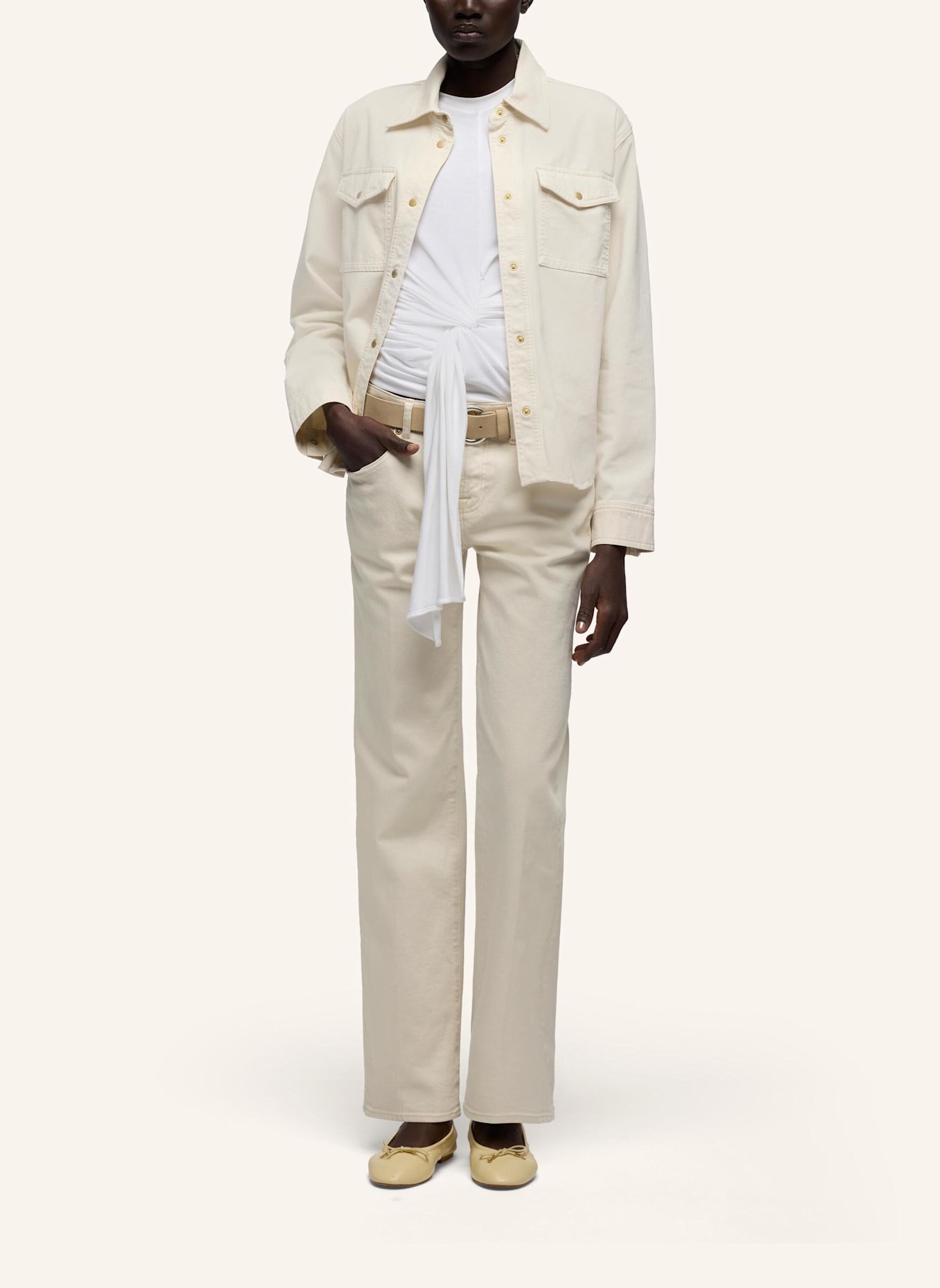 7 for all mankind Pants CALIE STRAIGHT Straight Fit: WEISS