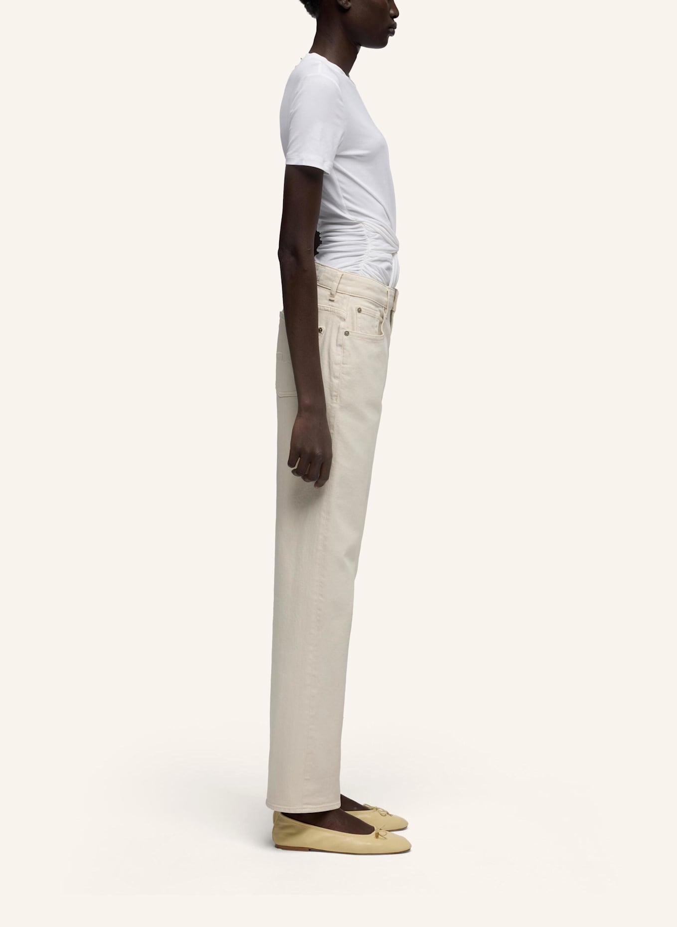 7 for all mankind Pants CALIE STRAIGHT Straight Fit: WEISS