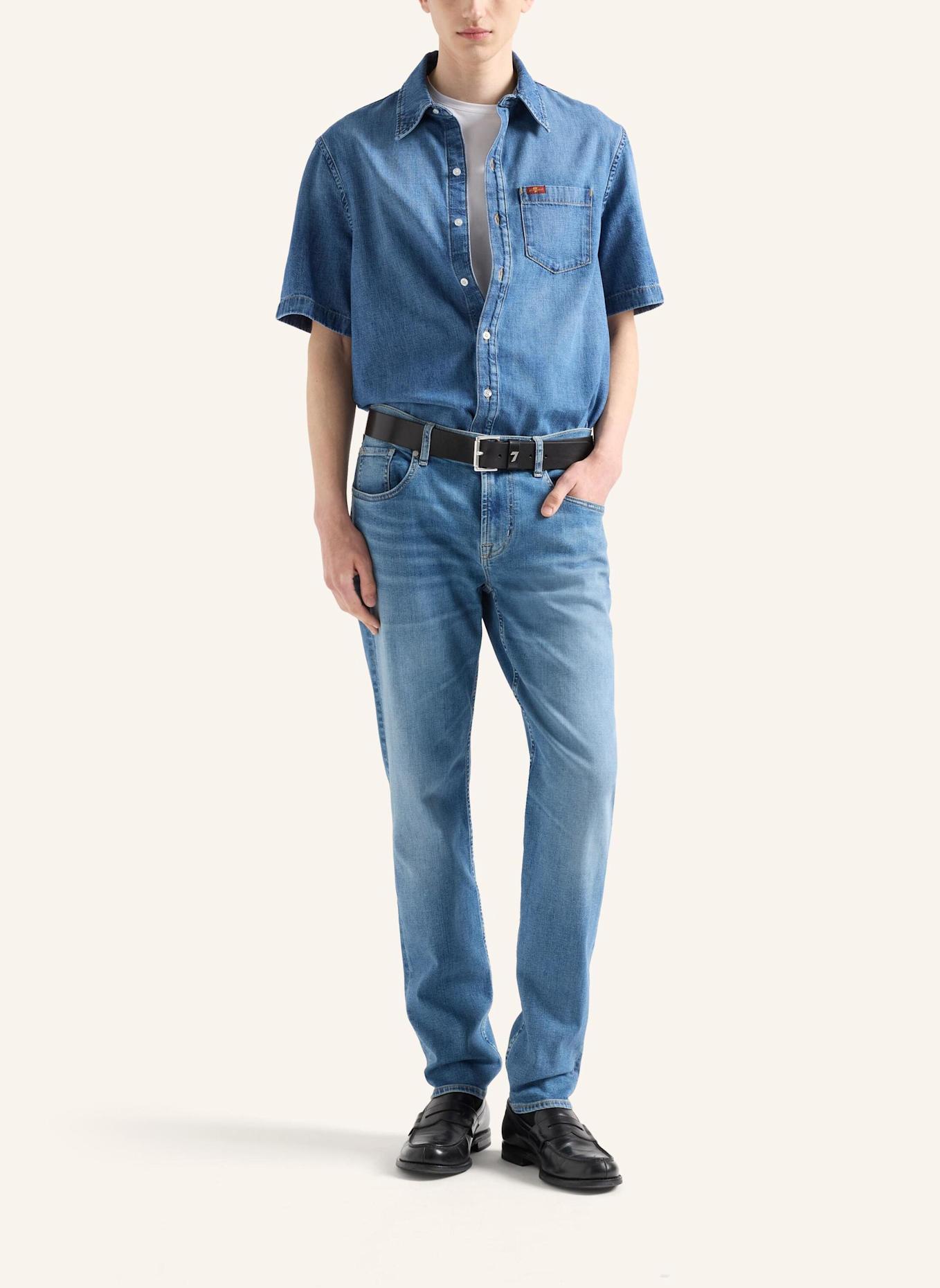 7 for all mankind Denim S/S REGULAR SHIRT: BLAU