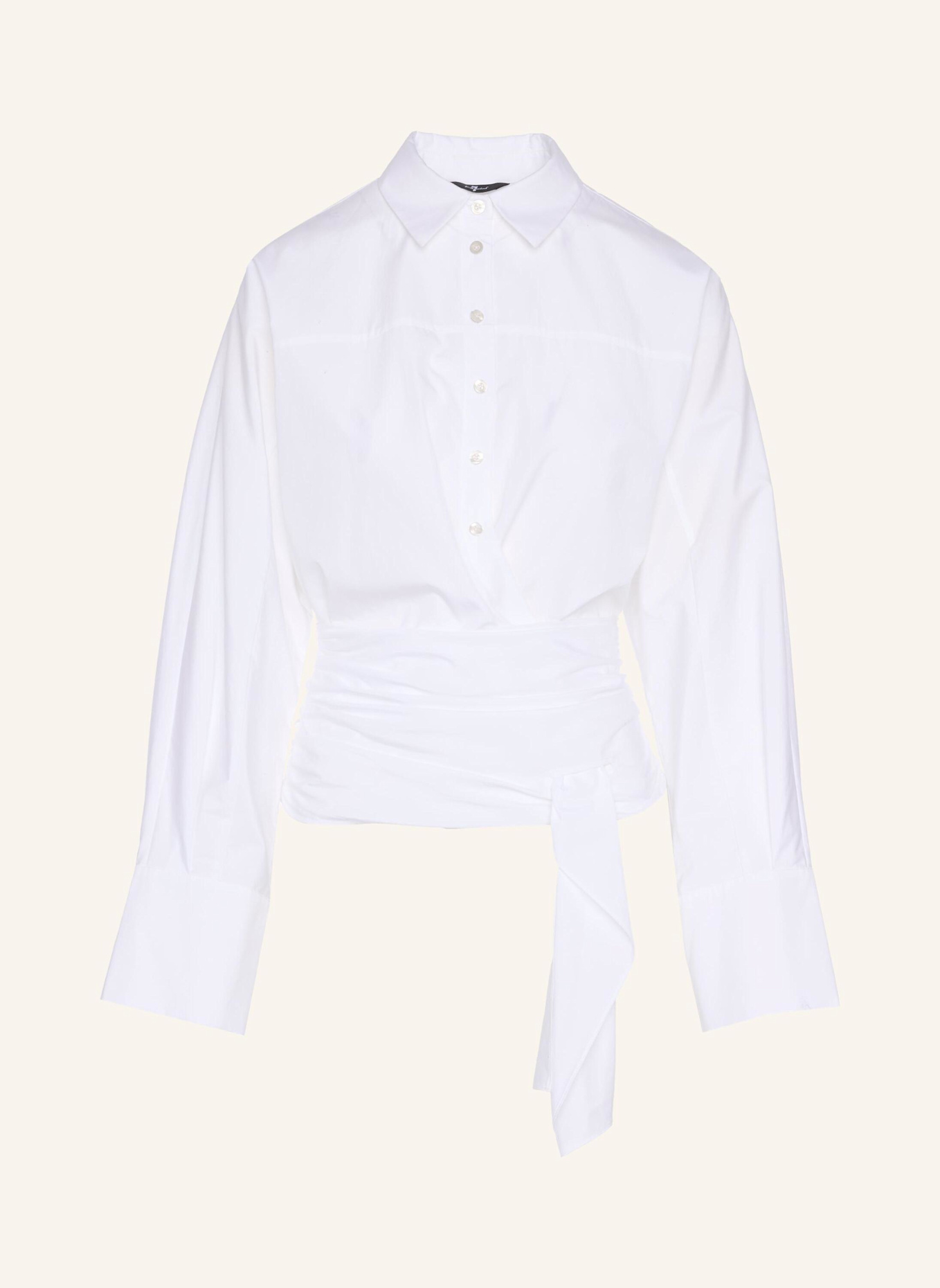 7 for all mankind Woven WAIST TIE SHIRT: WEISS