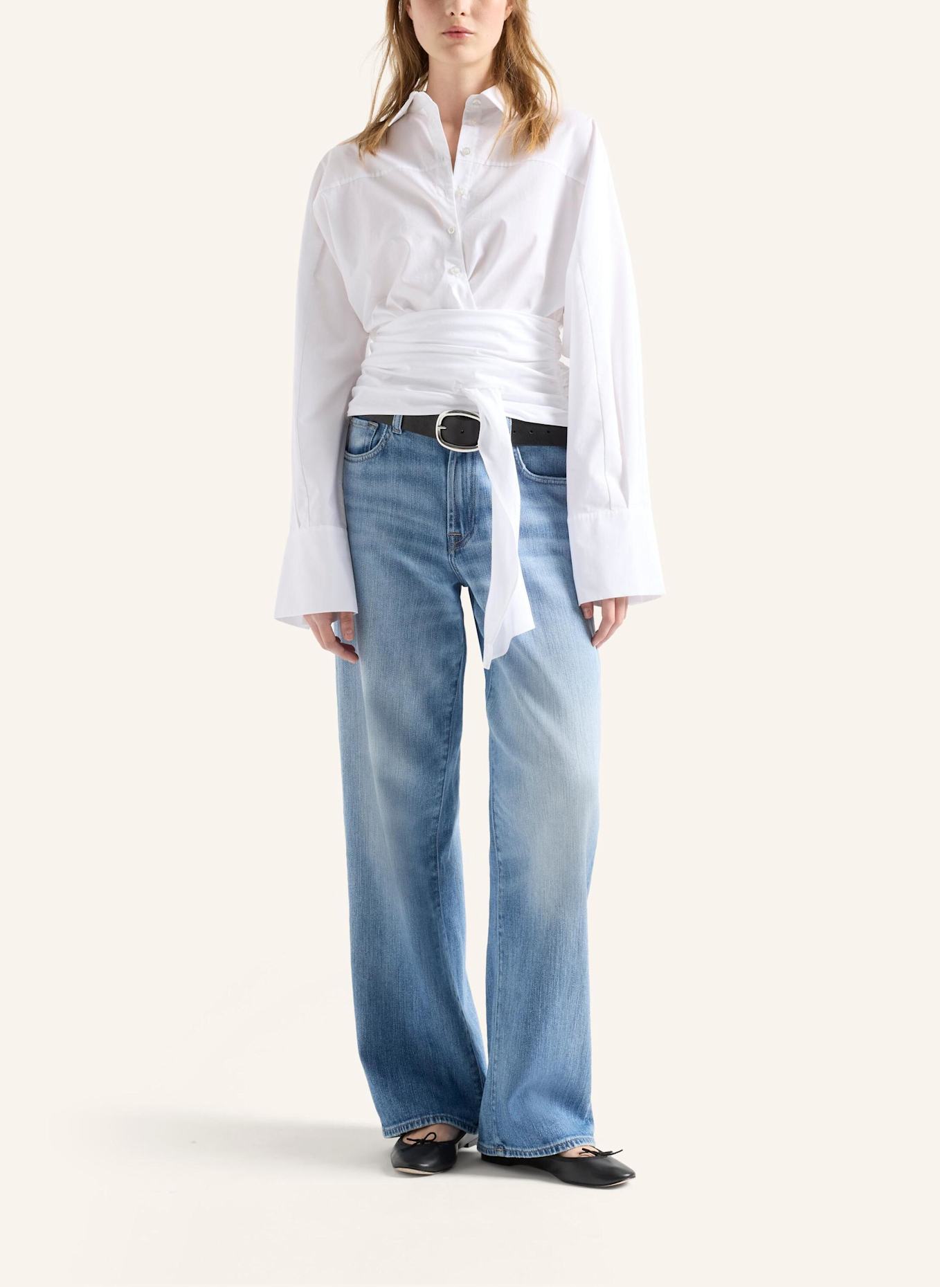 7 for all mankind Woven WAIST TIE SHIRT: WEISS