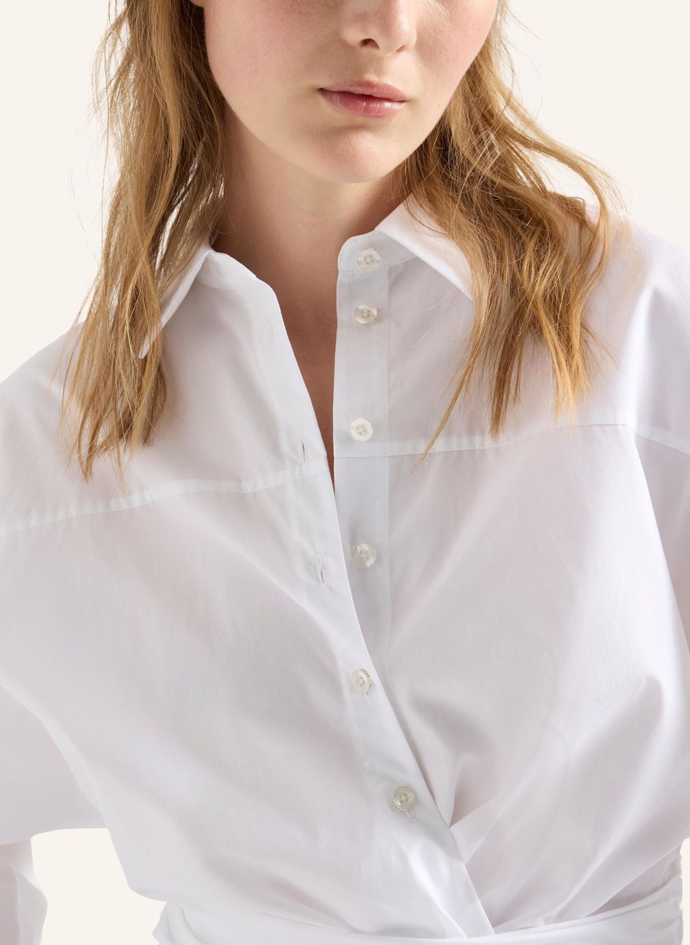 7 for all mankind Woven WAIST TIE SHIRT: WEISS