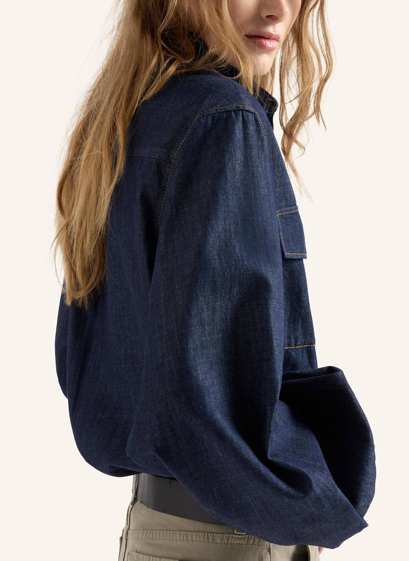 7 for all mankind Denim L/S REGULAR SHIRT: BLAU