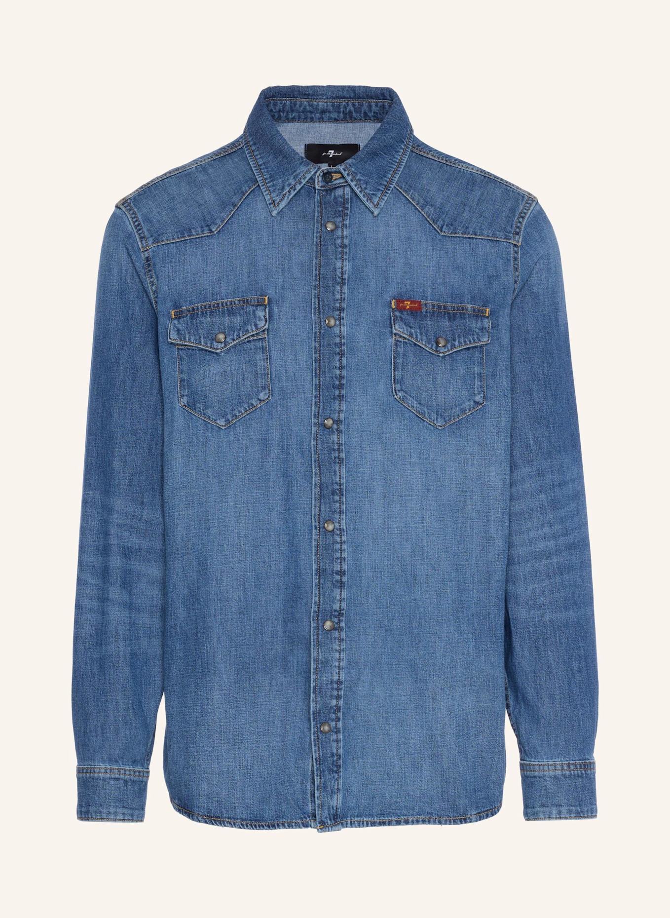 7 for all mankind Denim L/S WESTERN SHIRT: BLAU