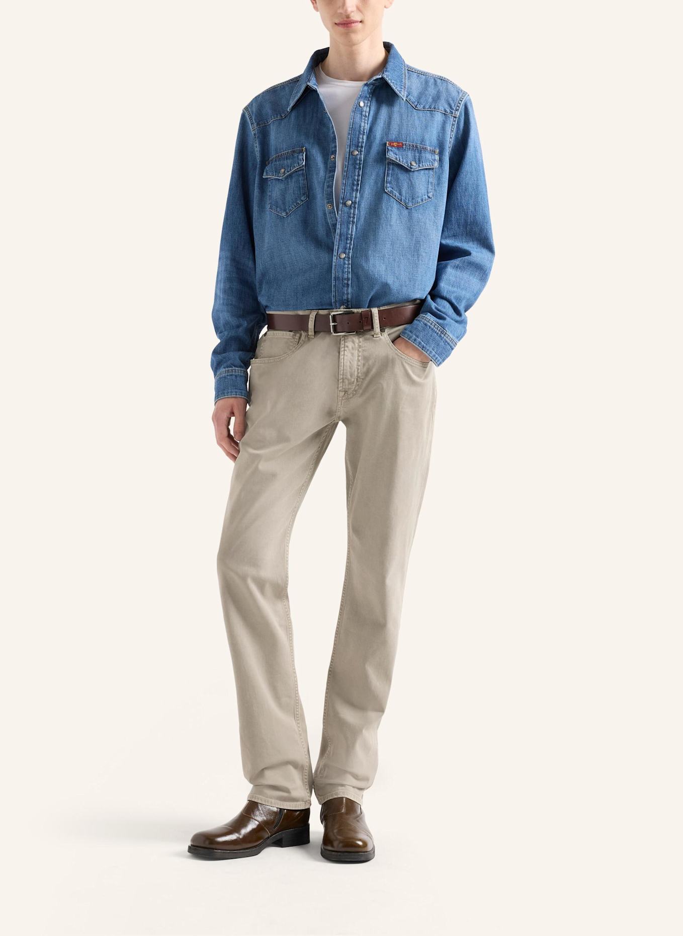 7 for all mankind Denim L/S WESTERN SHIRT: BLAU