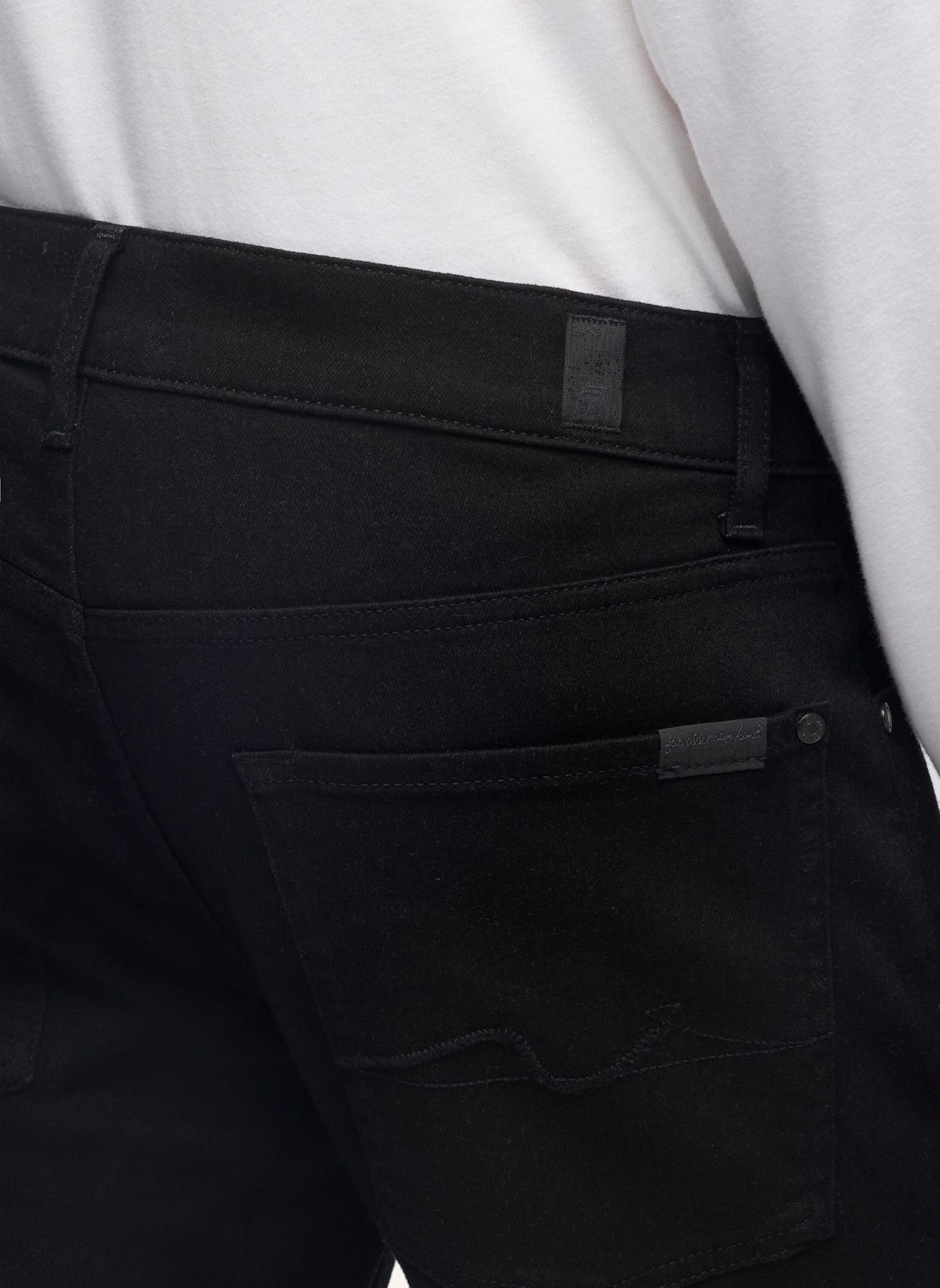 7 for all mankind STANDARD Straight-Fit Jeans: BLACK
