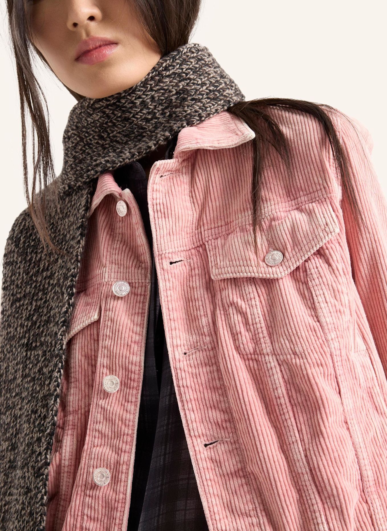 7 for all mankind Denim ADI TRUCKER Jacket fit: PINK