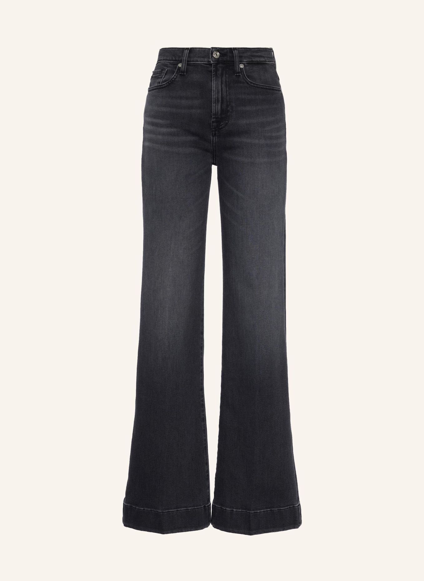 7 for all mankind MODERN DOJO Flare-Fit Jeans: DARK BLUE / BLACK
