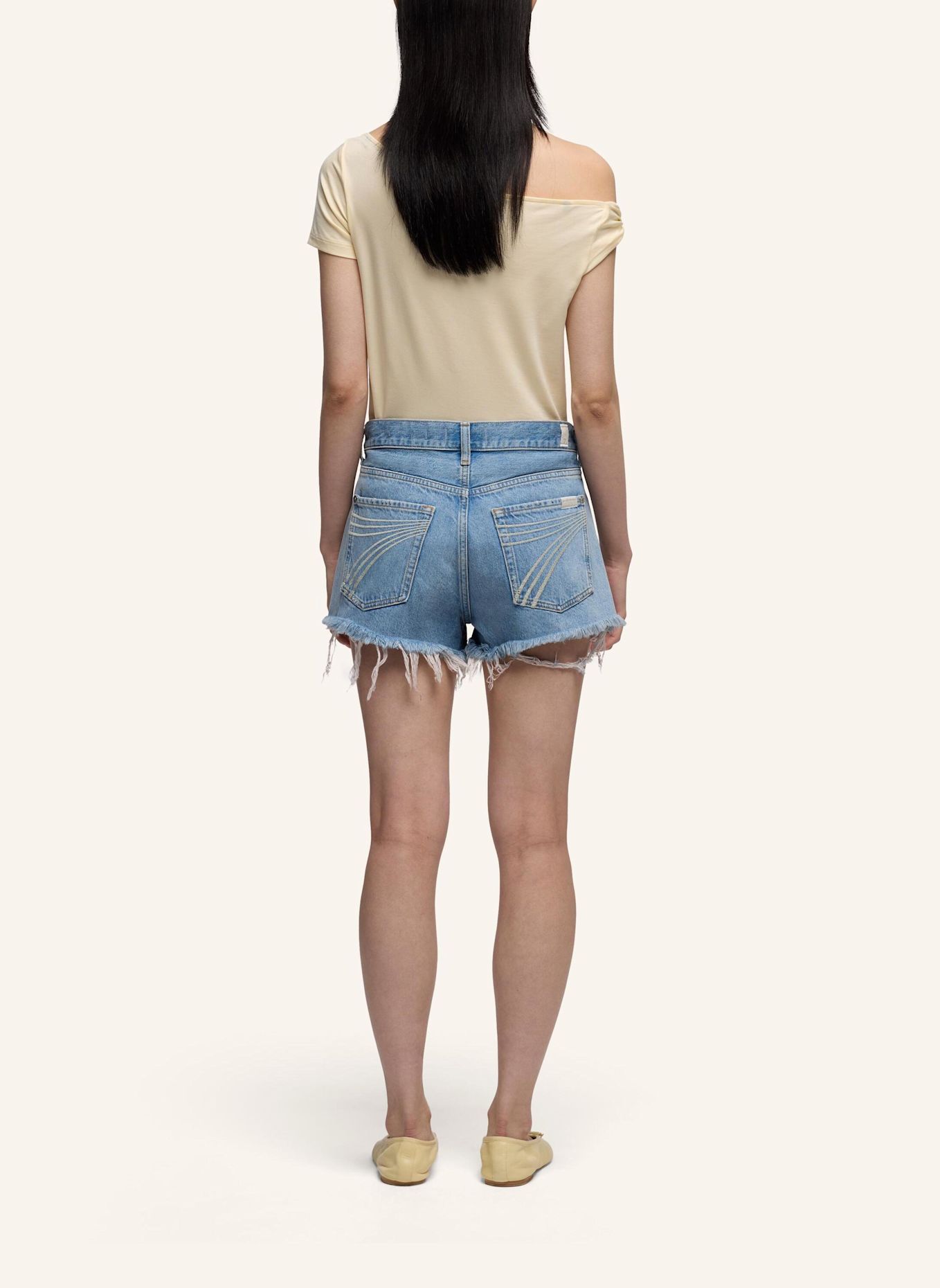 7 for all mankind Short JUNE SHORTS Short fit: BLAUW