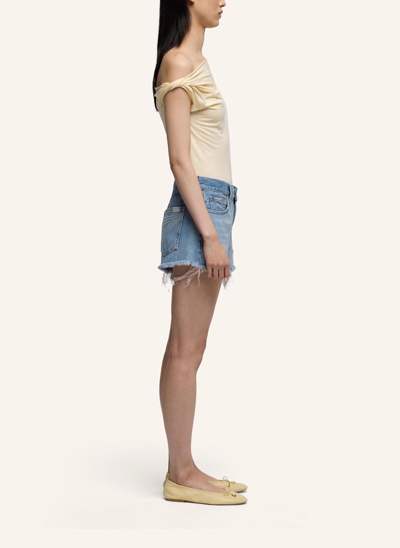 7 for all mankind Short JUNE SHORTS Short fit: BLAUW