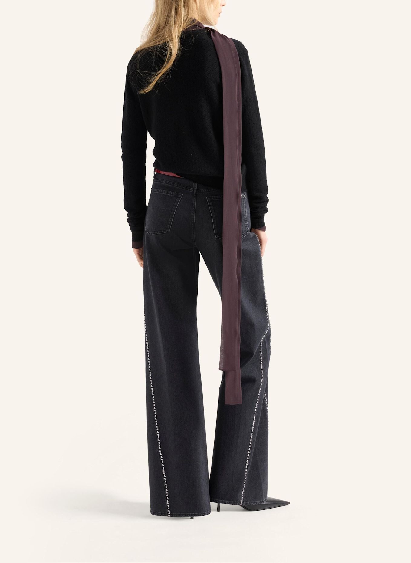 7 for all mankind Jeans LOTTA Wide fit: ZWART
