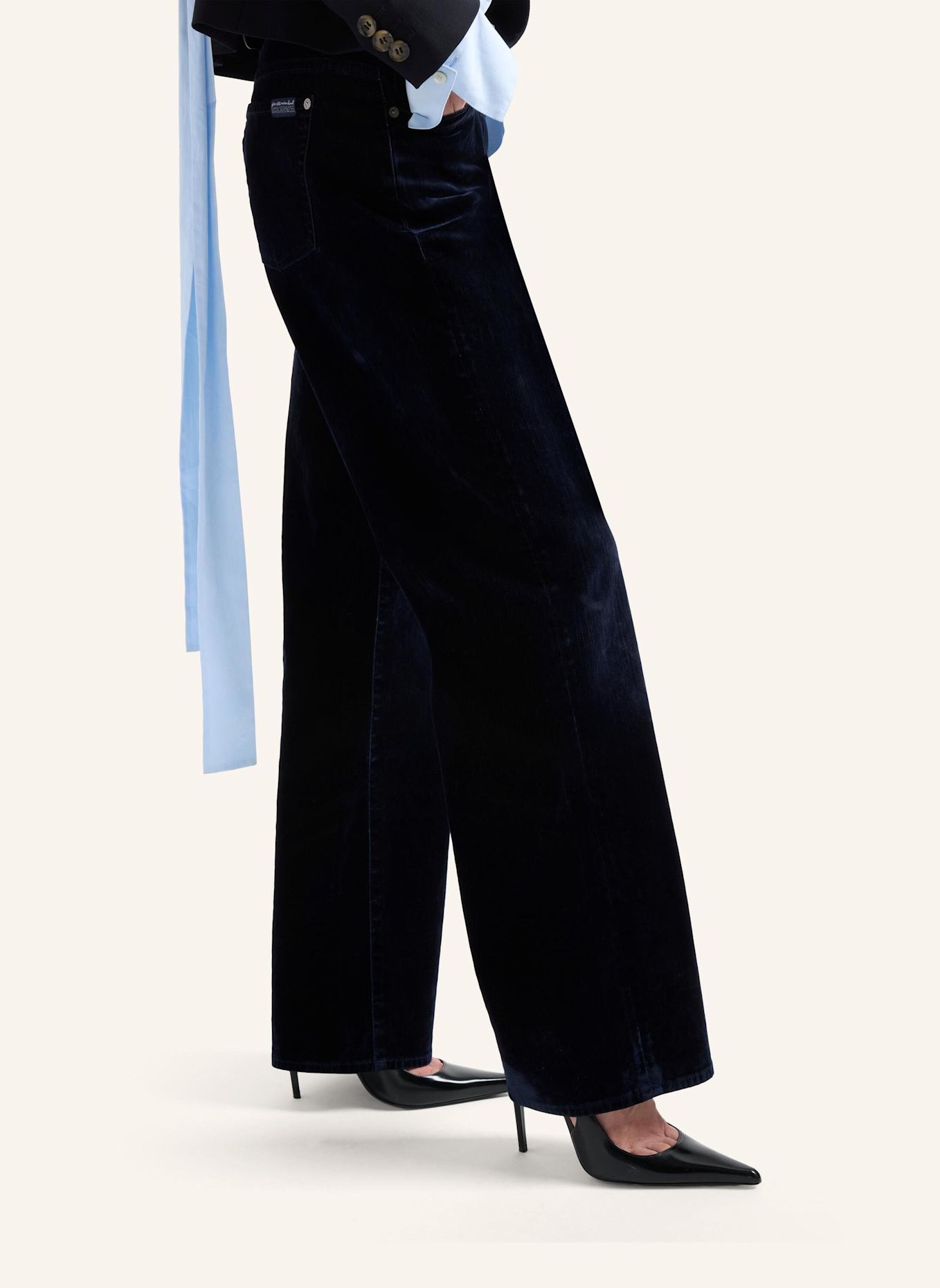 7 for all mankind Pants LOW STRAIGHT Straight fit: BLAU