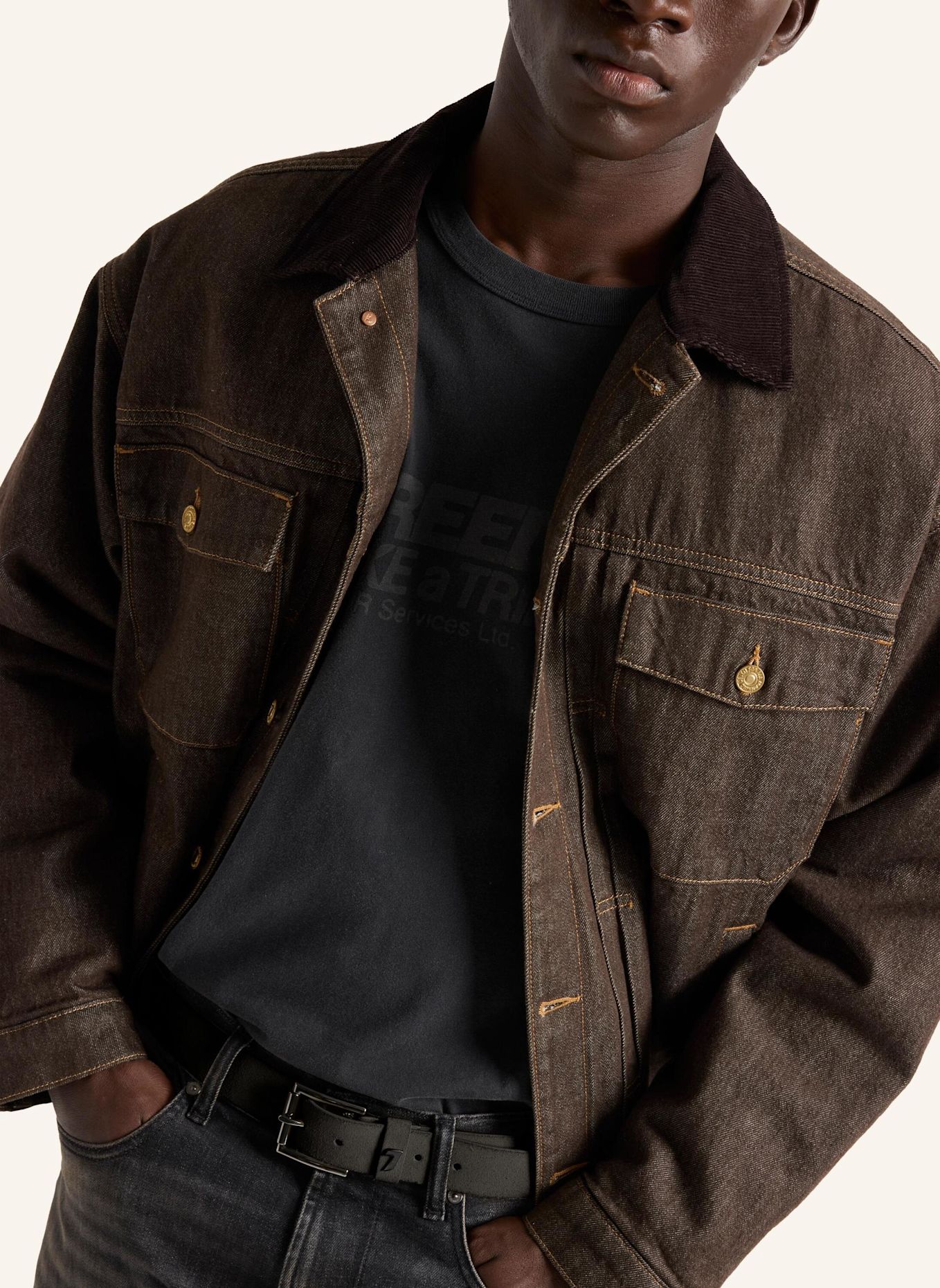 7 for all mankind Gebreid T-shirt met korte mouwen en print: ZWART
