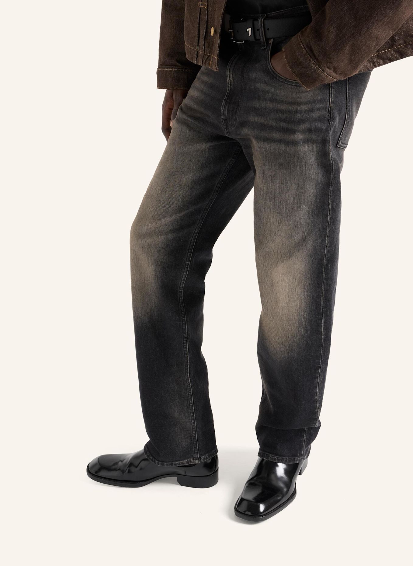 7 for all mankind Broek EASY STRAIGHT Straight fit: ZWART