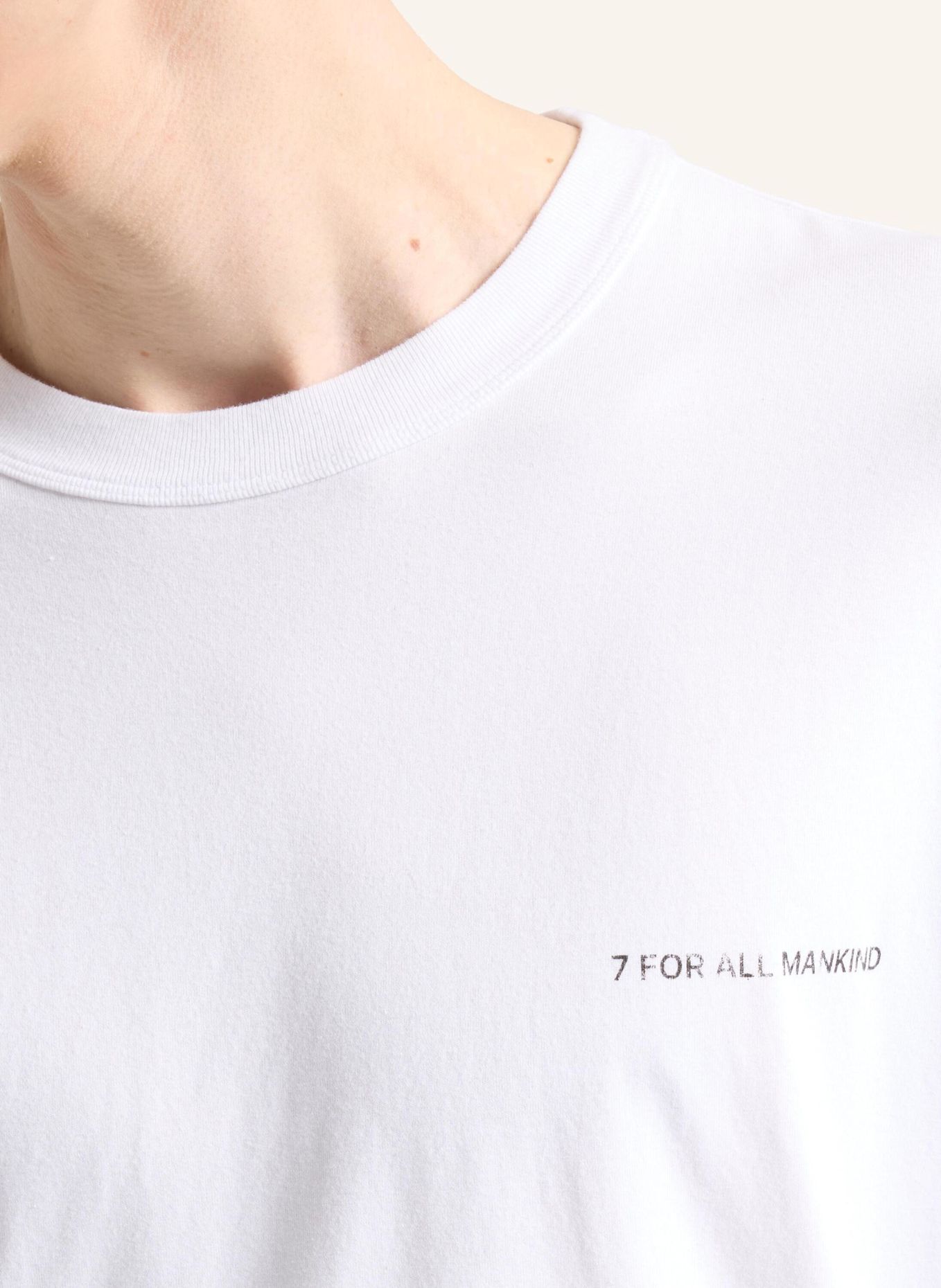 7 for all mankind Gebreid T-shirt met lange mouwen en print: WIT