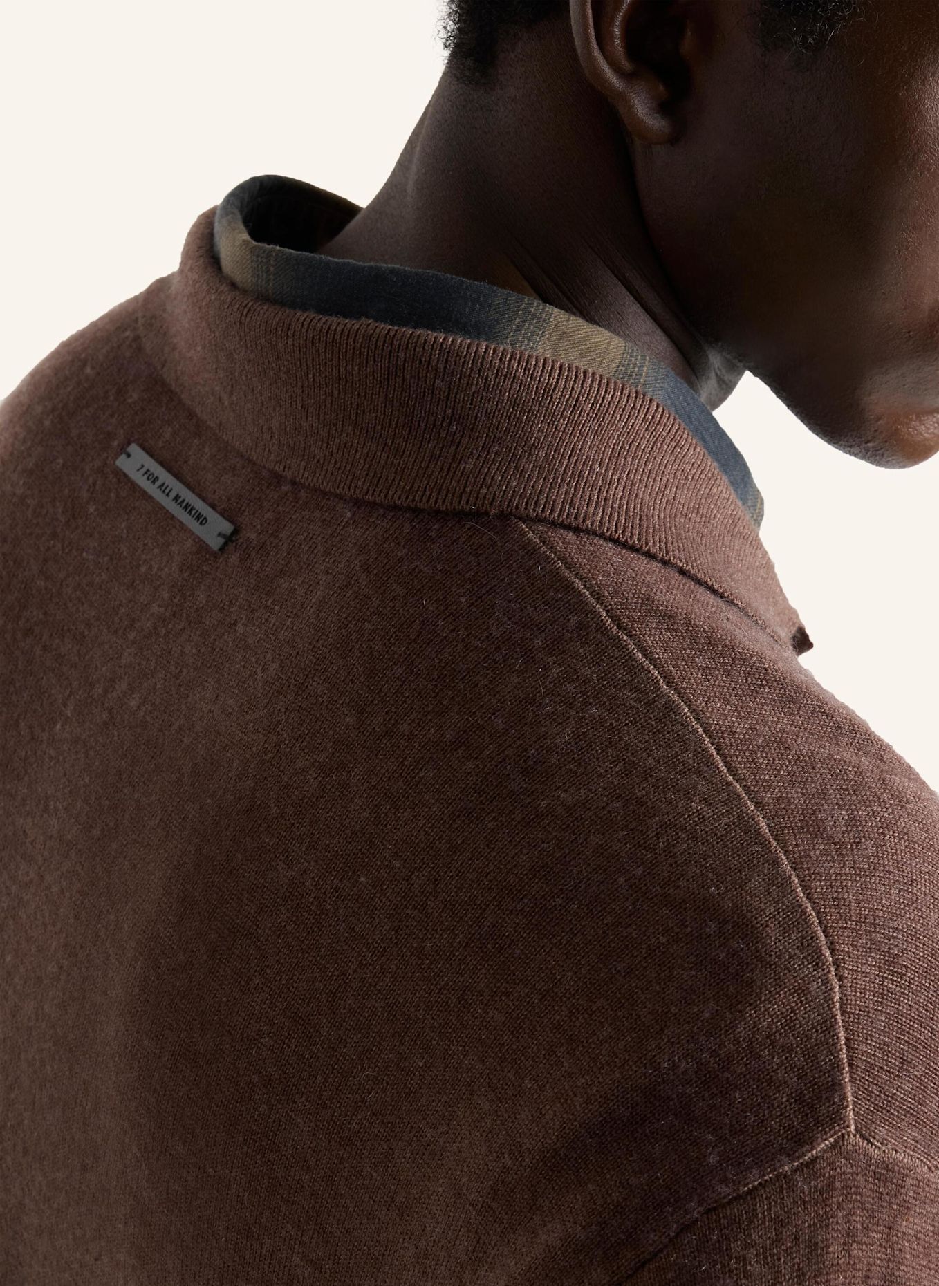 7 for all mankind Gebreide polo met lange mouwen: BRUIN / BLAUW