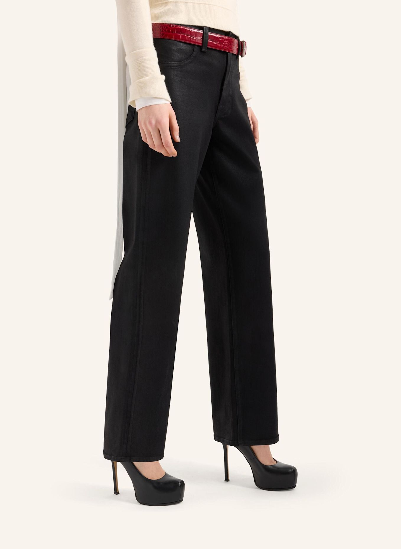 7 for all mankind Jeans STOVEPIPE STRAIGHT Straight fit: SCHWARZ