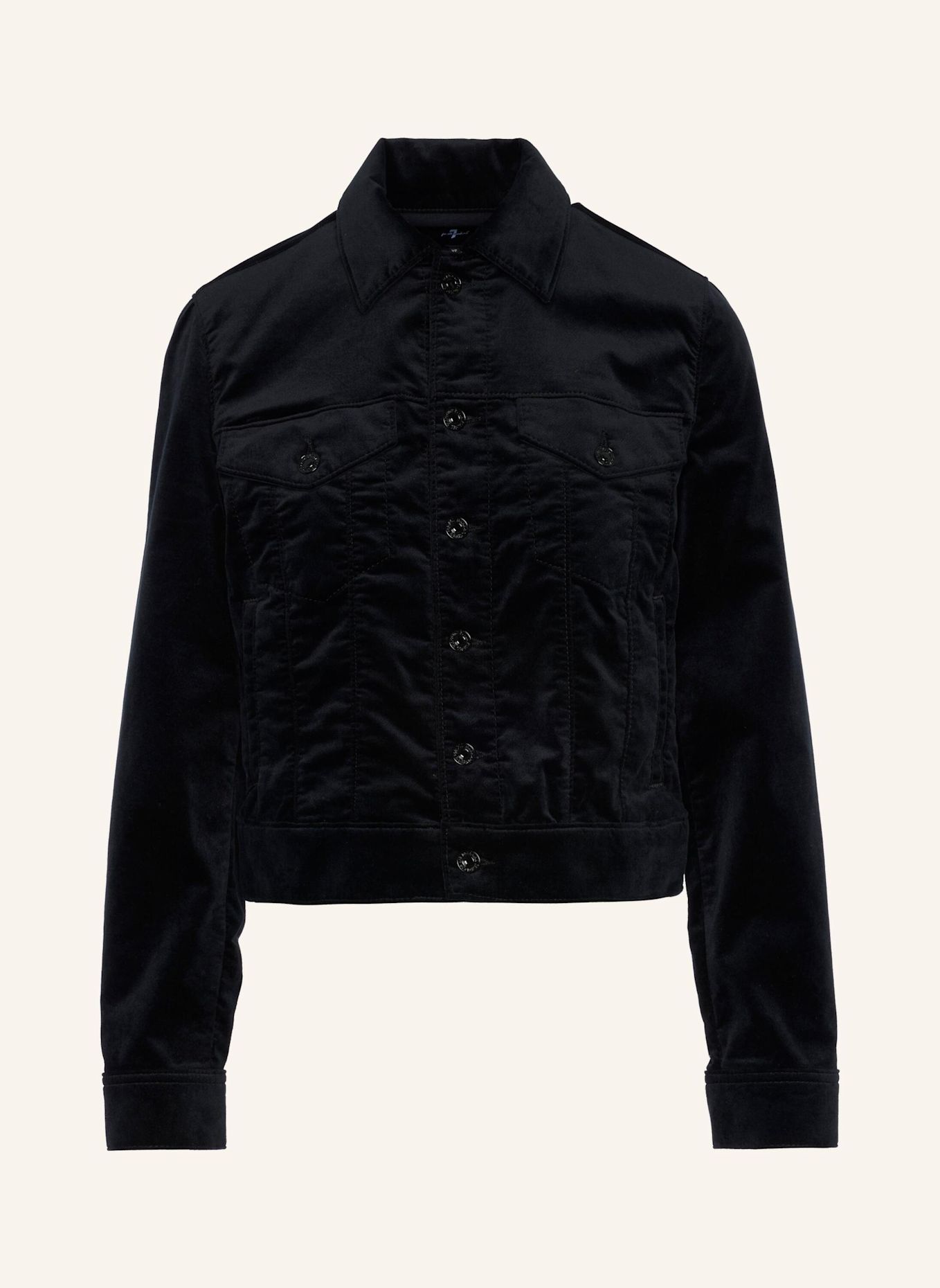 7 for all mankind Denim ADI TRUCKER-jas, getailleerd model: ZWART