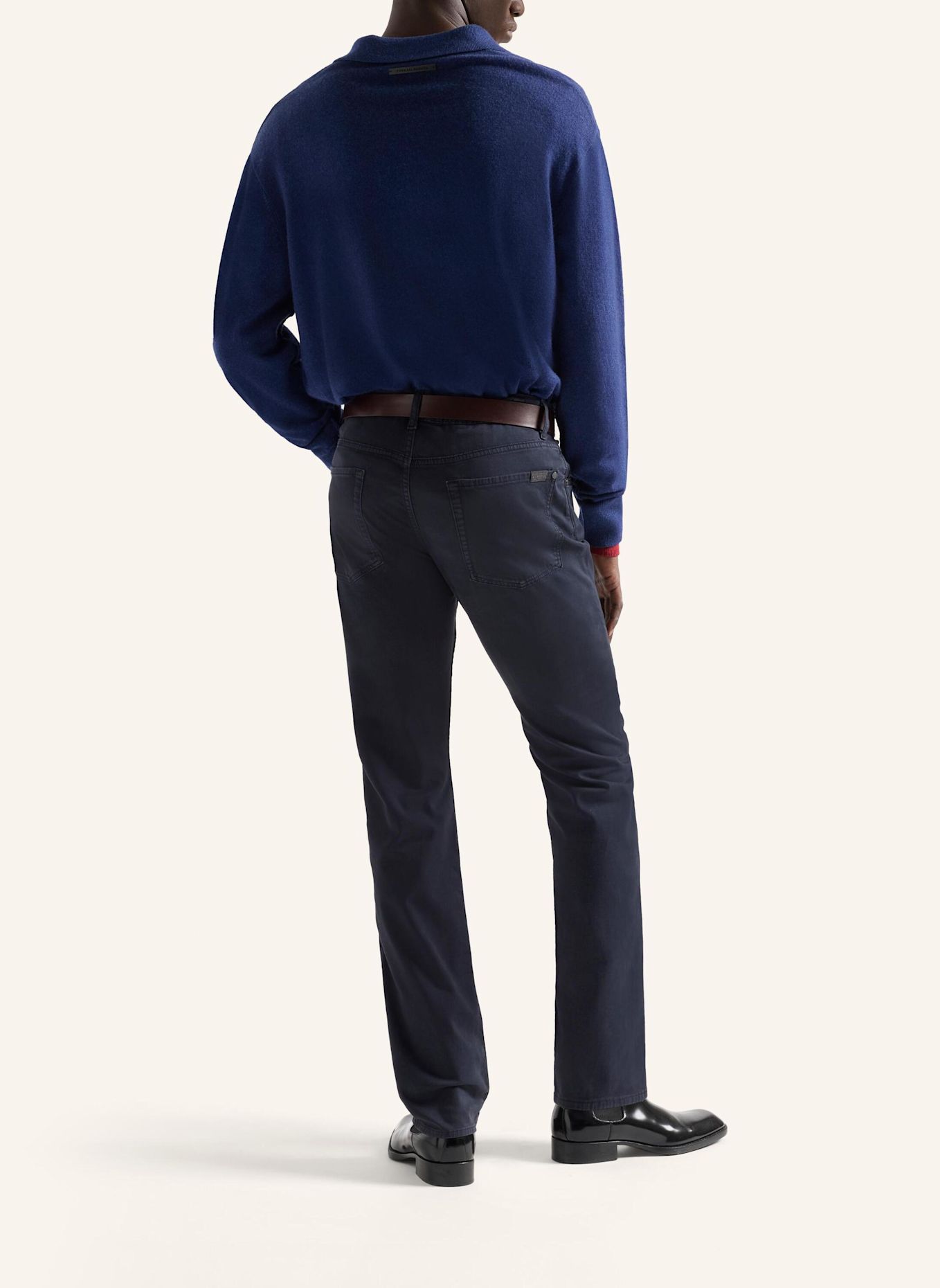 7 for all mankind Gebreide polo met lange mouwen: BRUIN / BLAUW