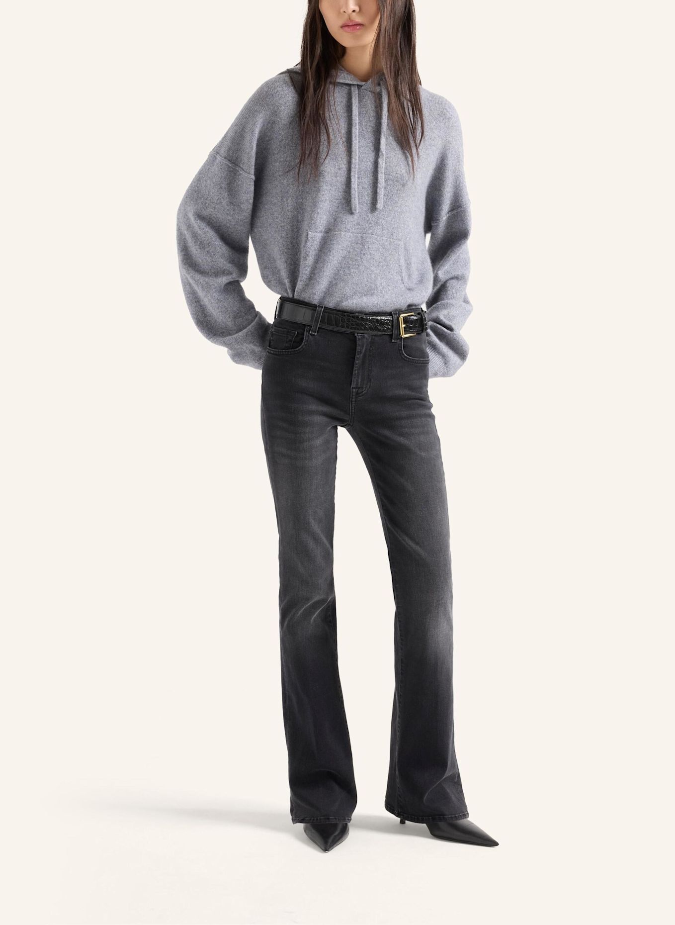 7 for all mankind Jeans BOOTCUT TAILORLESS Bootcut fit: SCHWARZ