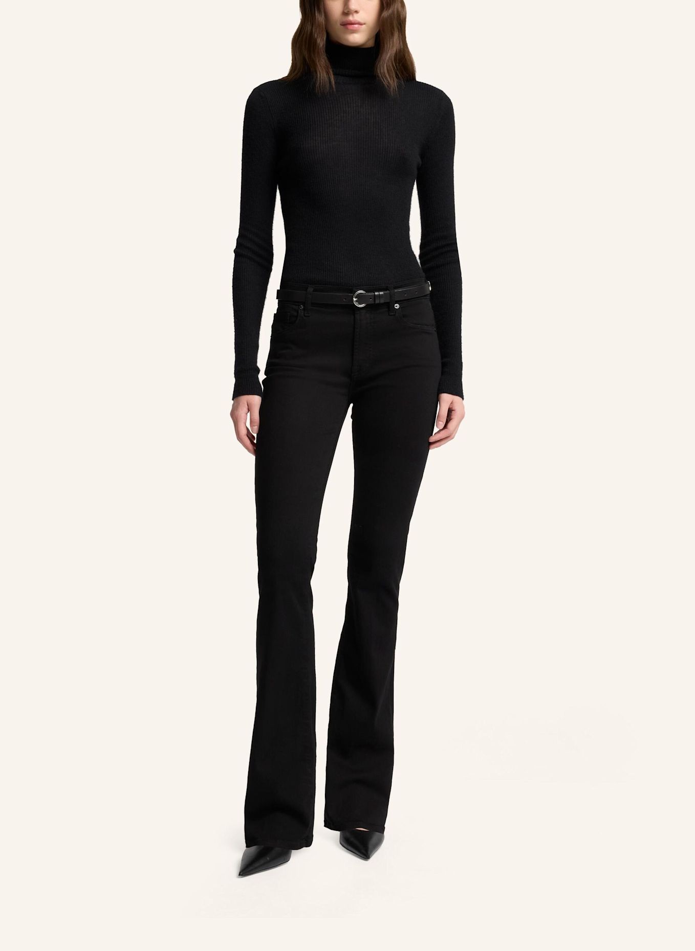 7 for all mankind Jeans BOOTCUT PETITE Bootcut fit: SCHWARZ