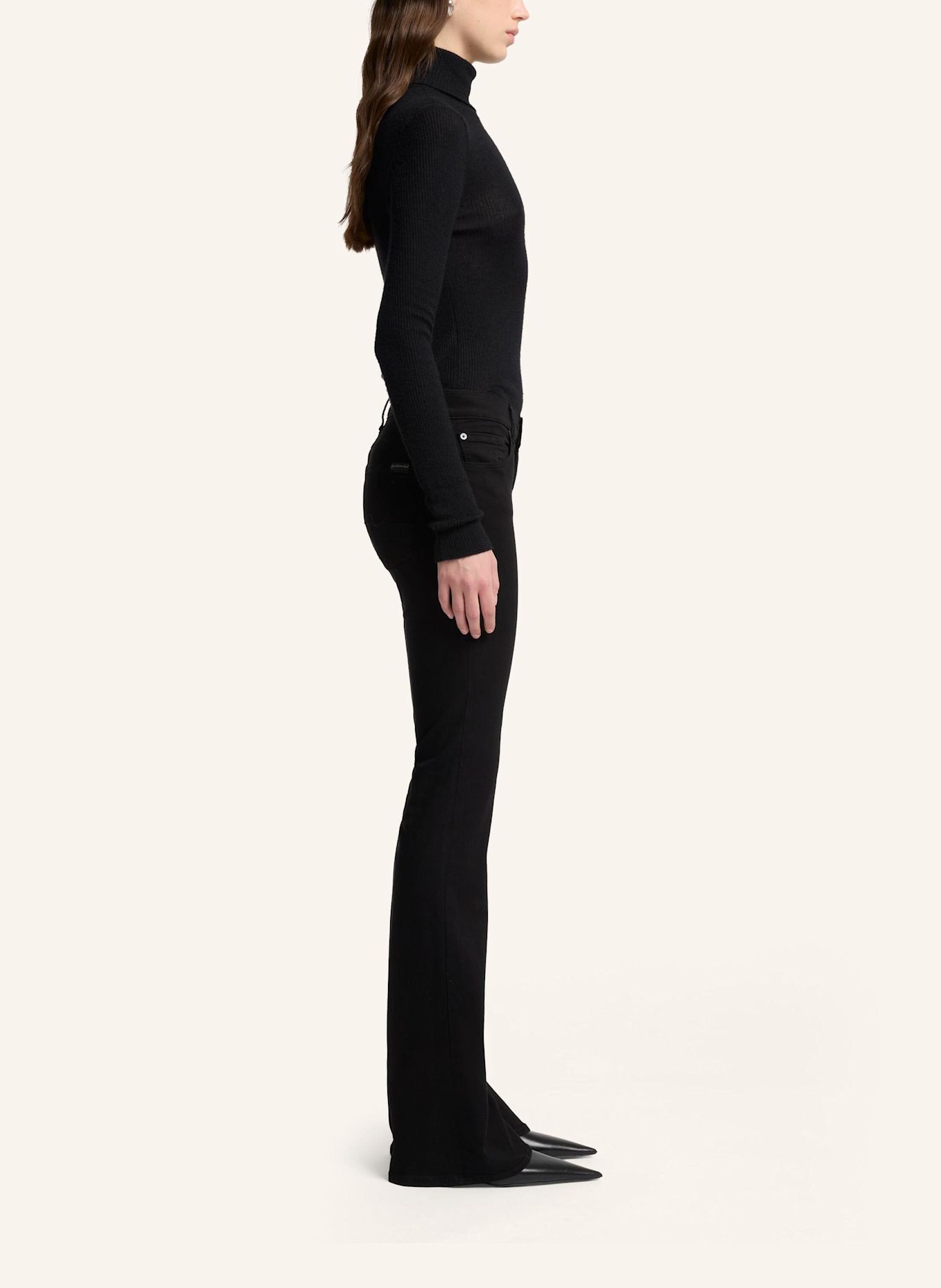 7 for all mankind Jeans BOOTCUT PETITE Bootcut fit: SCHWARZ