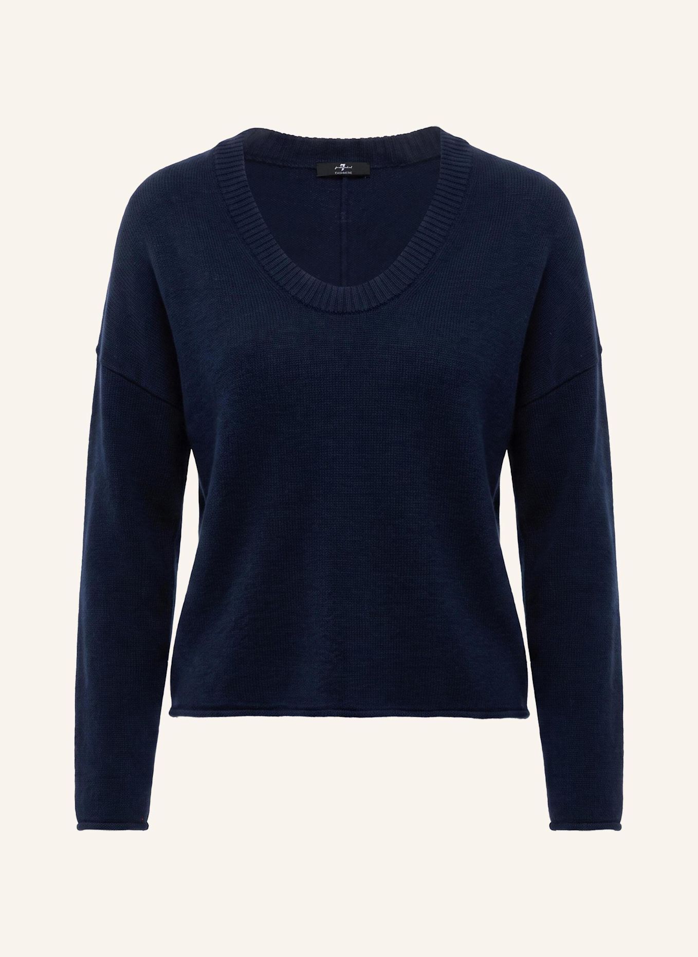 7 for all mankind Gebreide trui met ronde hals: BLAUW