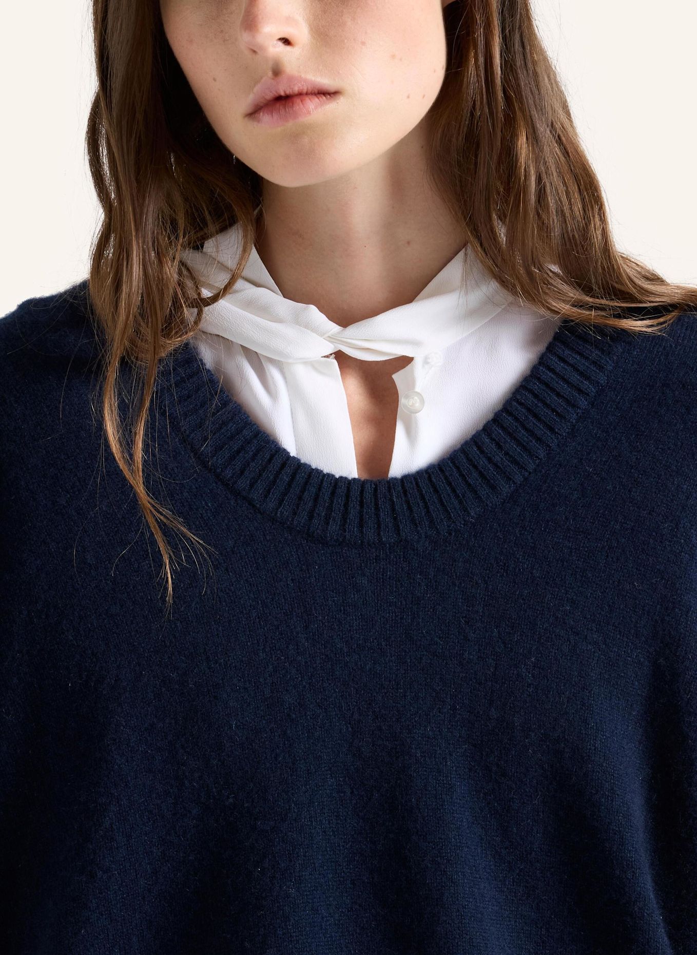 7 for all mankind Gebreide trui met ronde hals: BLAUW