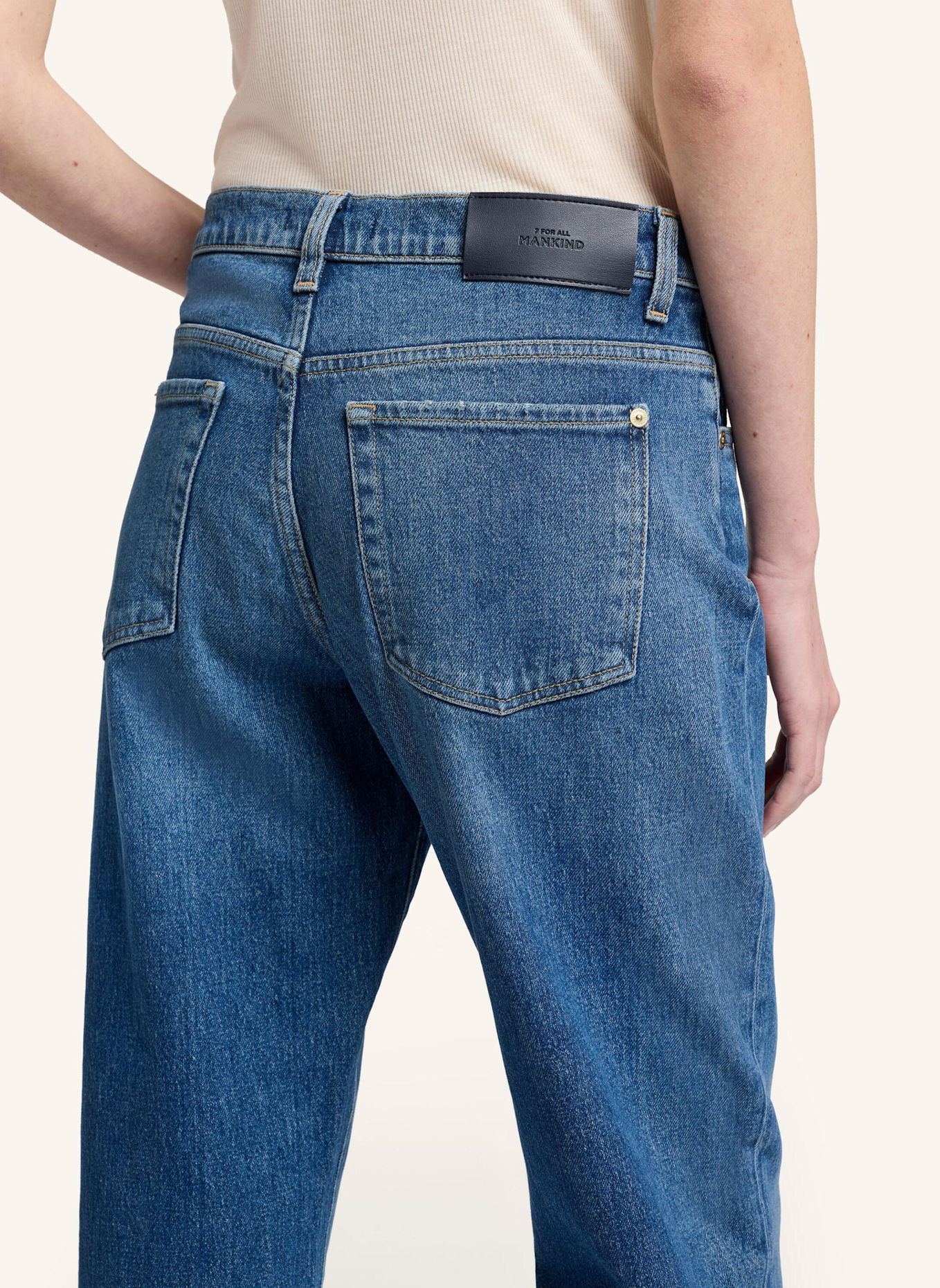 7 for all mankind Straight jeans TESS TROUSER: Mid Blue