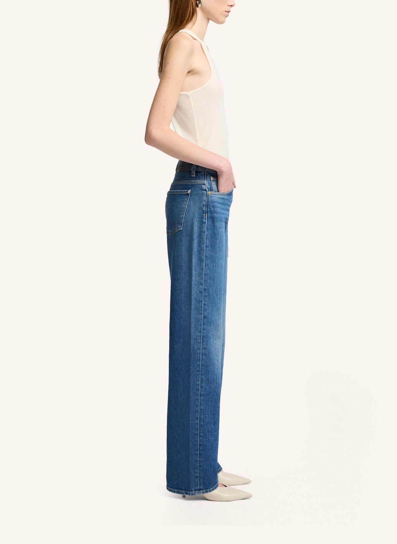 7 for all mankind Straight jeans TESS TROUSER: Mid Blue