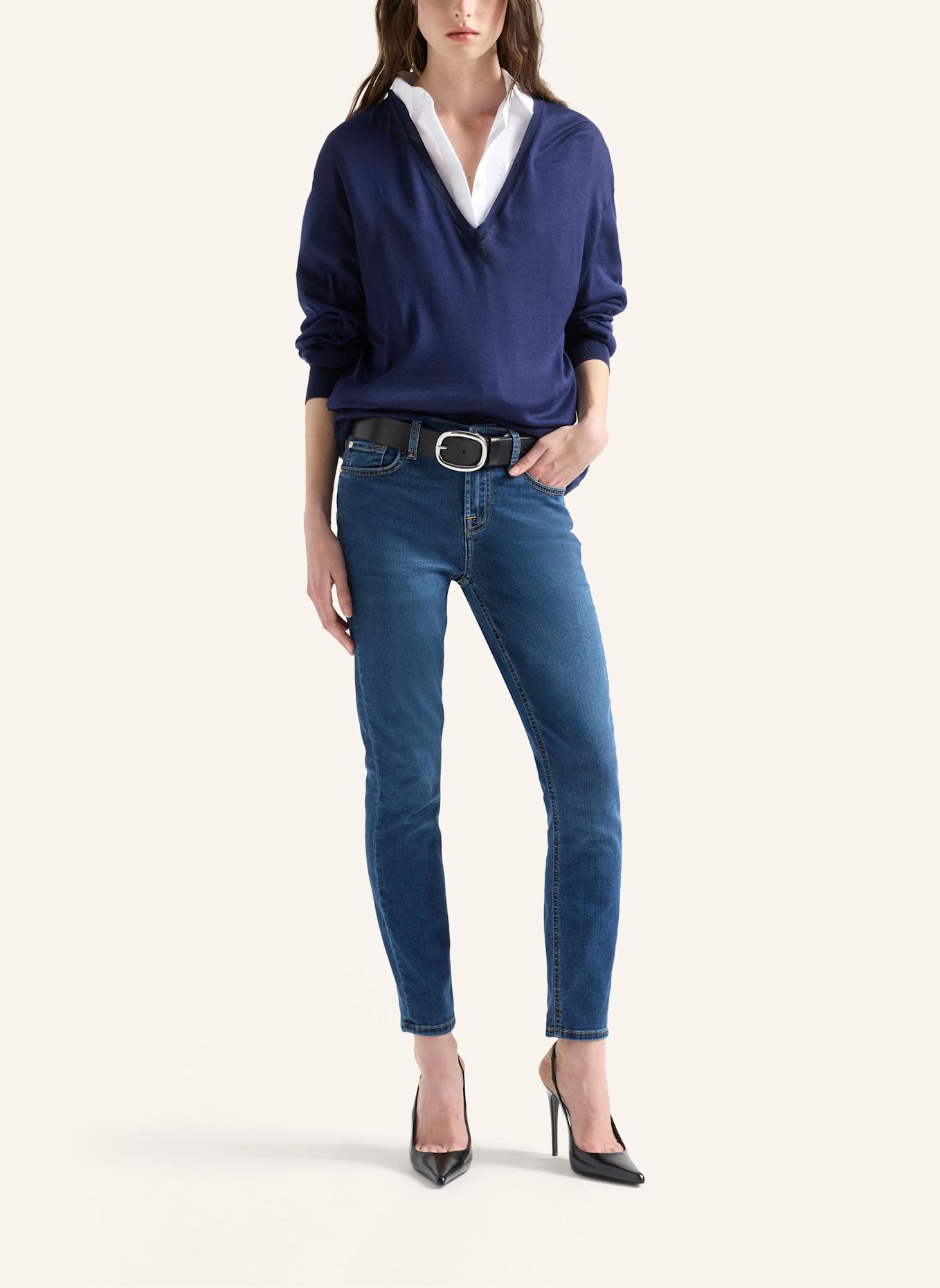 7 for all mankind Skinny jeans THE ANKLE SKINNY: Mid Blue