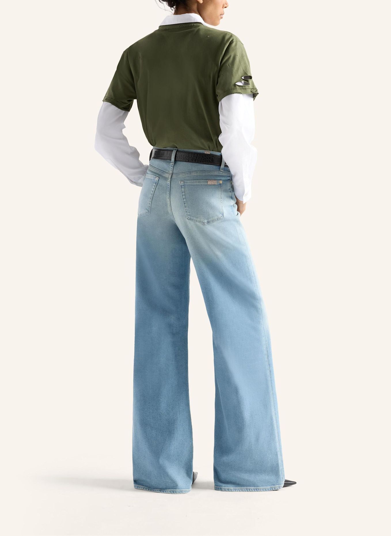 7 for all mankind LOTTA Wide-Fit Jeans: BLUE